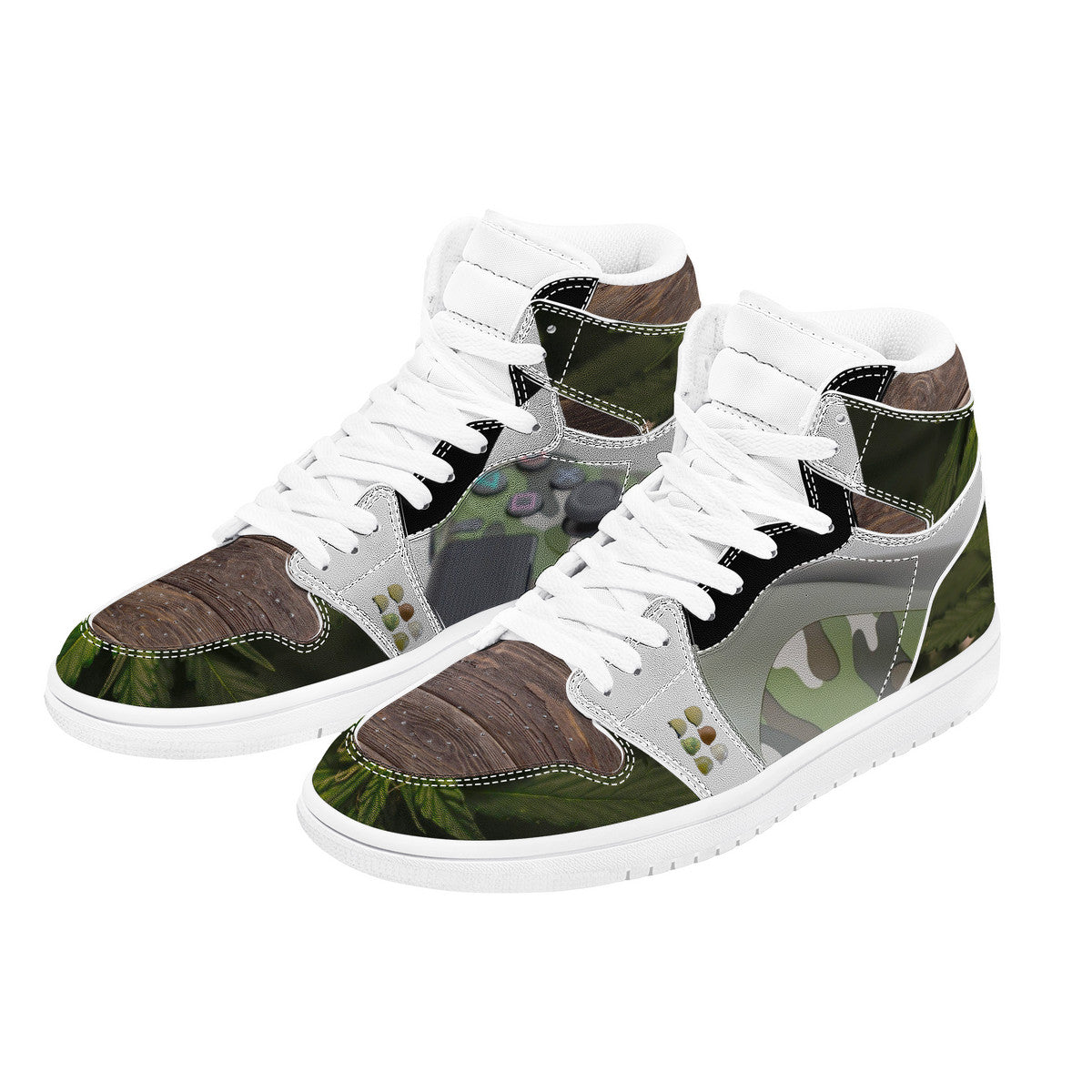 Forest Camo High Tops | Custom Branded Shoes | Shoe Zero