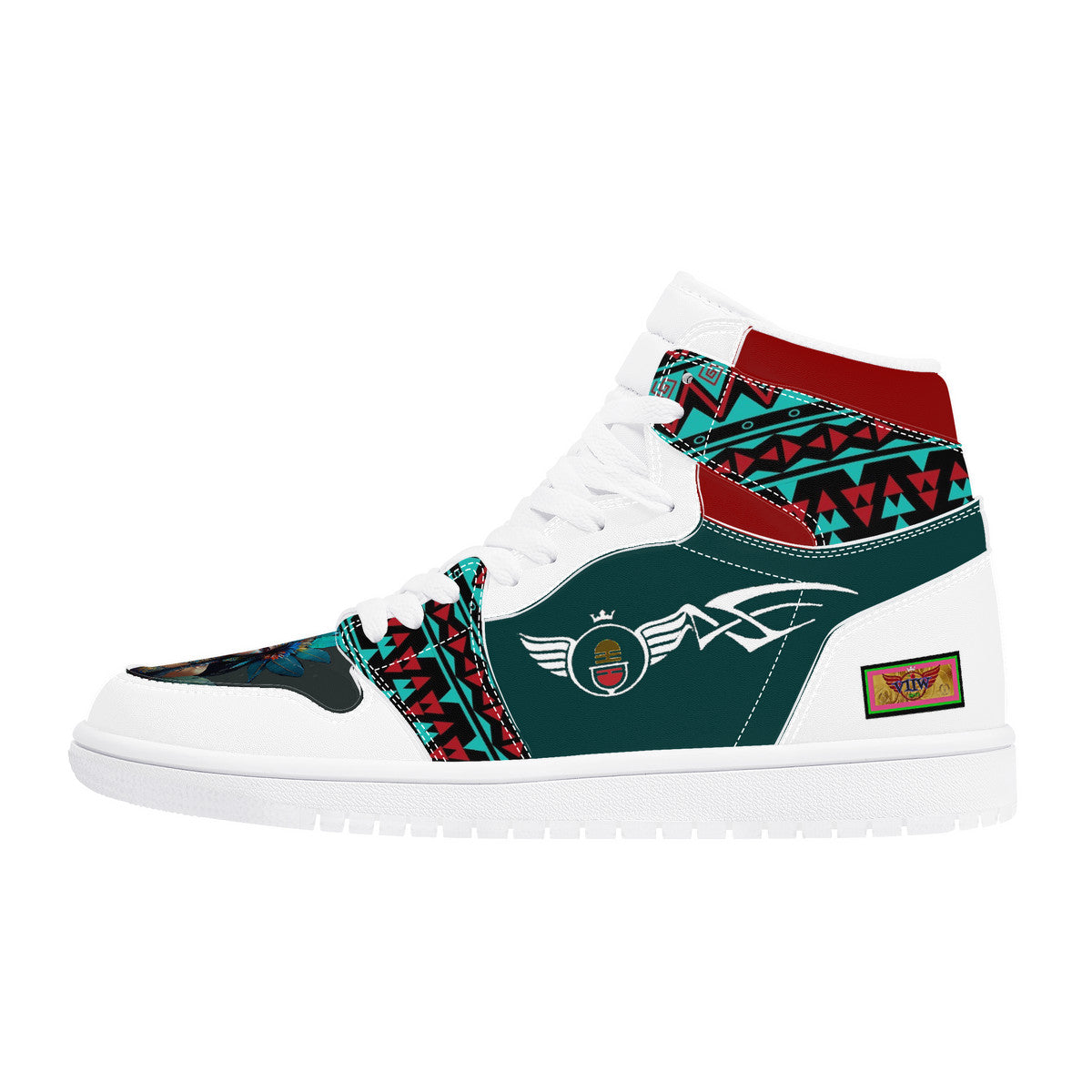 Gold Series Women Tribute Custom High Top Green Sneaker - Shoe Zero