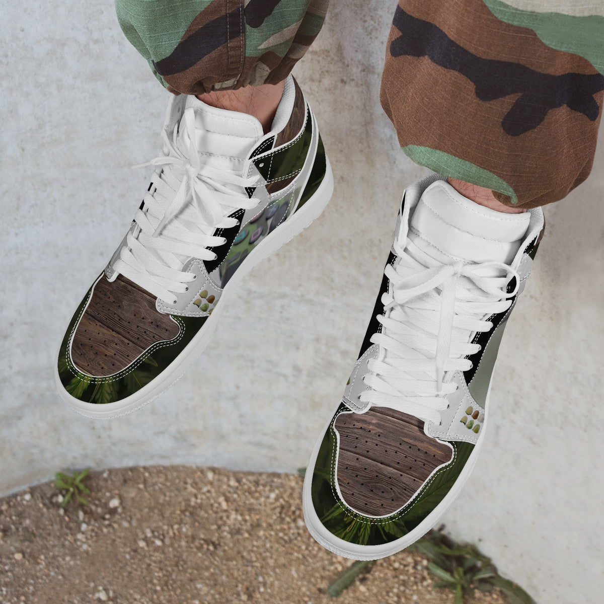 Forest Camo High Tops | Custom Branded Shoes | Shoe Zero