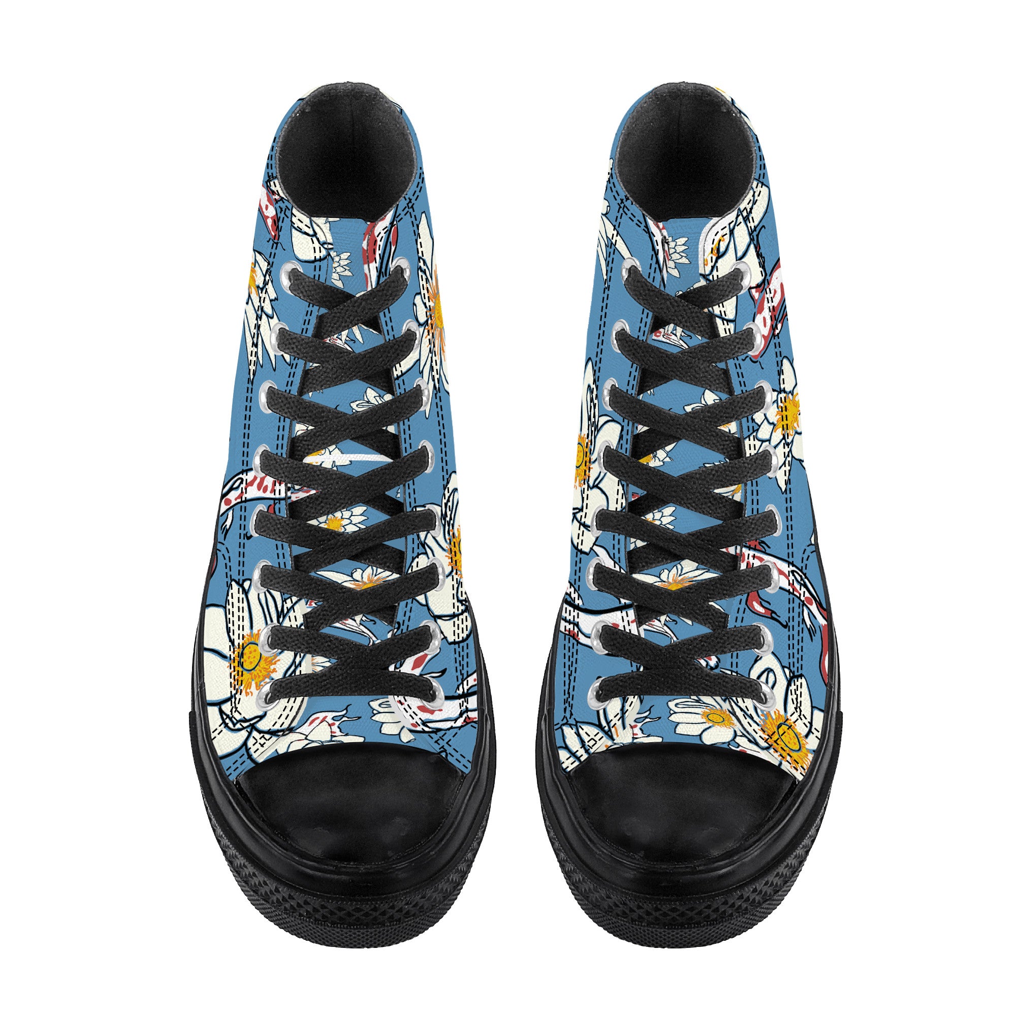 Blue Blossom | Custom Canvas High Top Shoes | Shoe Zero