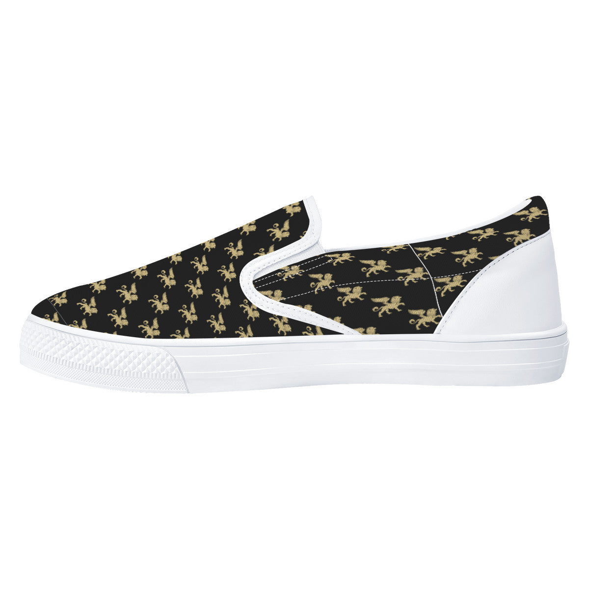 Gold Lion V1 Slip-on Shoes | Low Top Customized | Shoe Zero