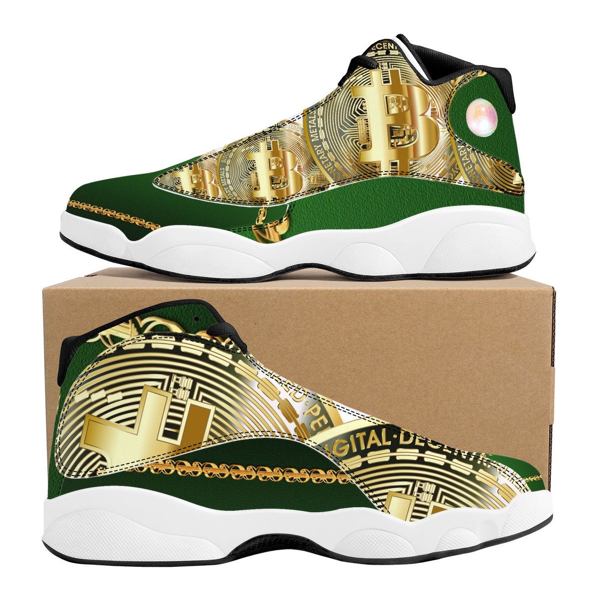 Bitcoin Drip | Custom High Tops | Shoe Zero