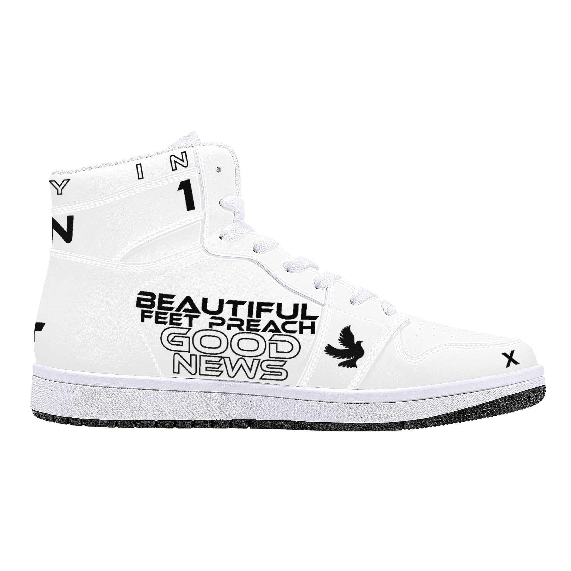 Good News on Good Shoes - White | High Top Customized | Shoe Zero