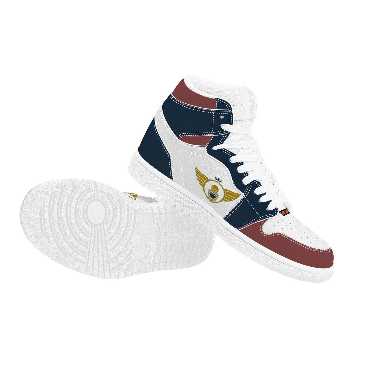 Gold Series - Crimson and Black | High Top Customized | Shoe Zero