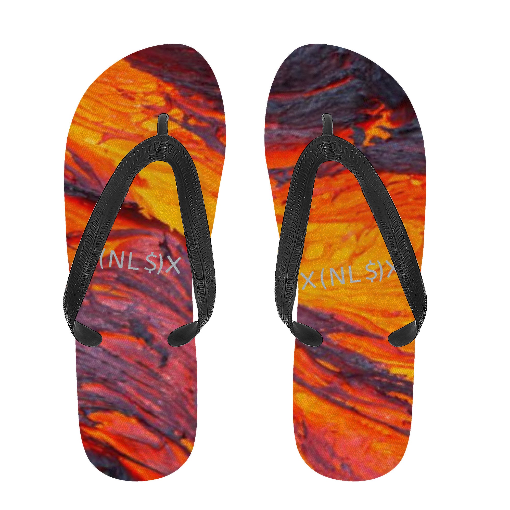 Blak Cat Flip Flops | Sandals Customized | Shoe Zero