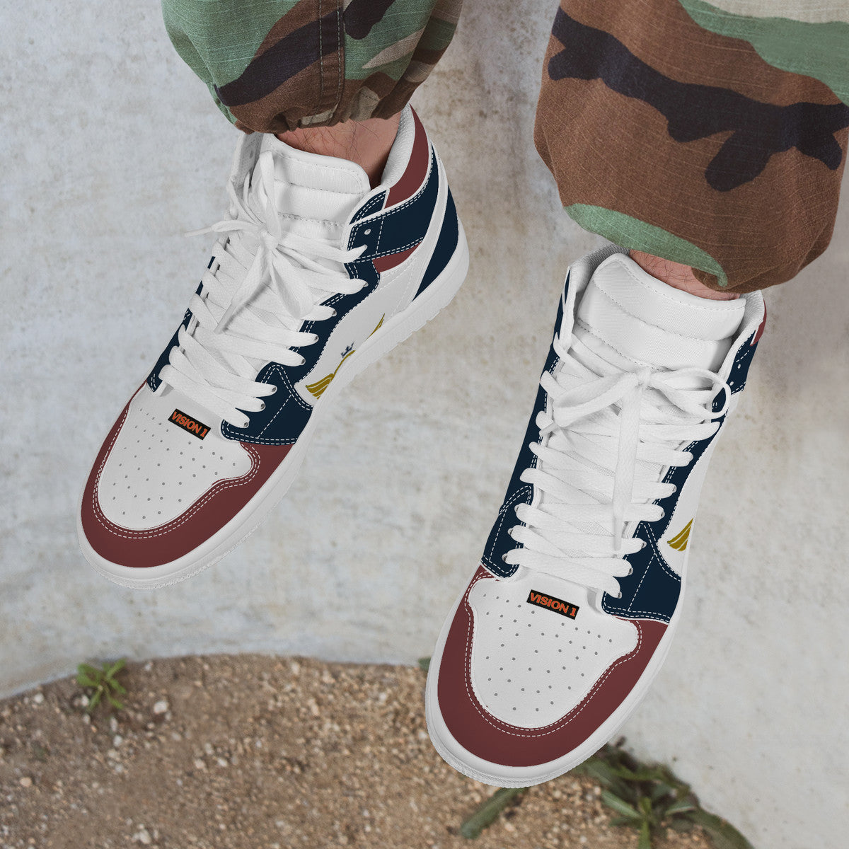 Gold Series - Crimson and Black | High Top Customized | Shoe Zero