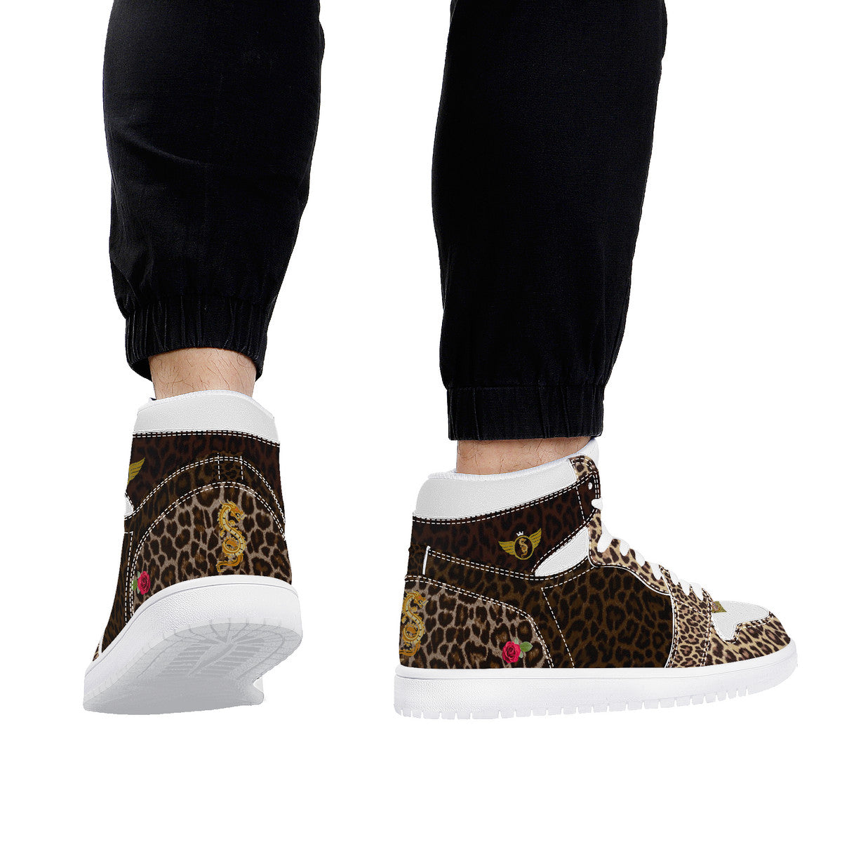 Majestic Black and Gold Print | High Top Customized | Shoe Zero