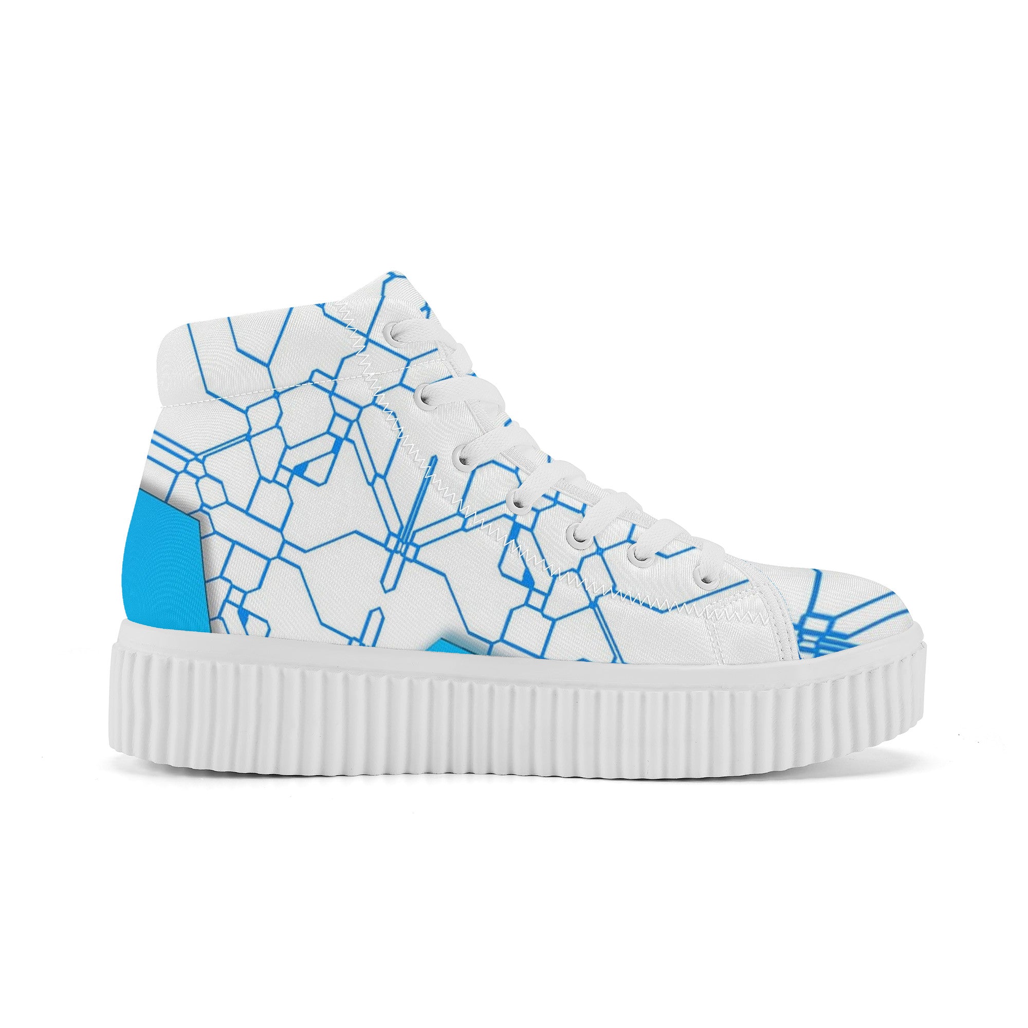 Blue Honey Women's Shoes | High Top Customized | Shoe Zero