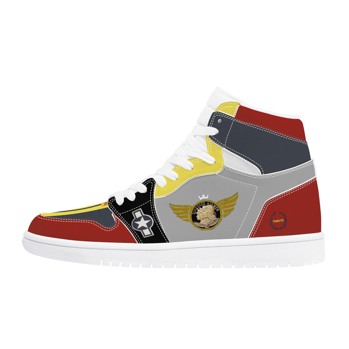 Gold Series Tuskegee Airmen Tribute Custom High Top Sneaker - Shoe Zero