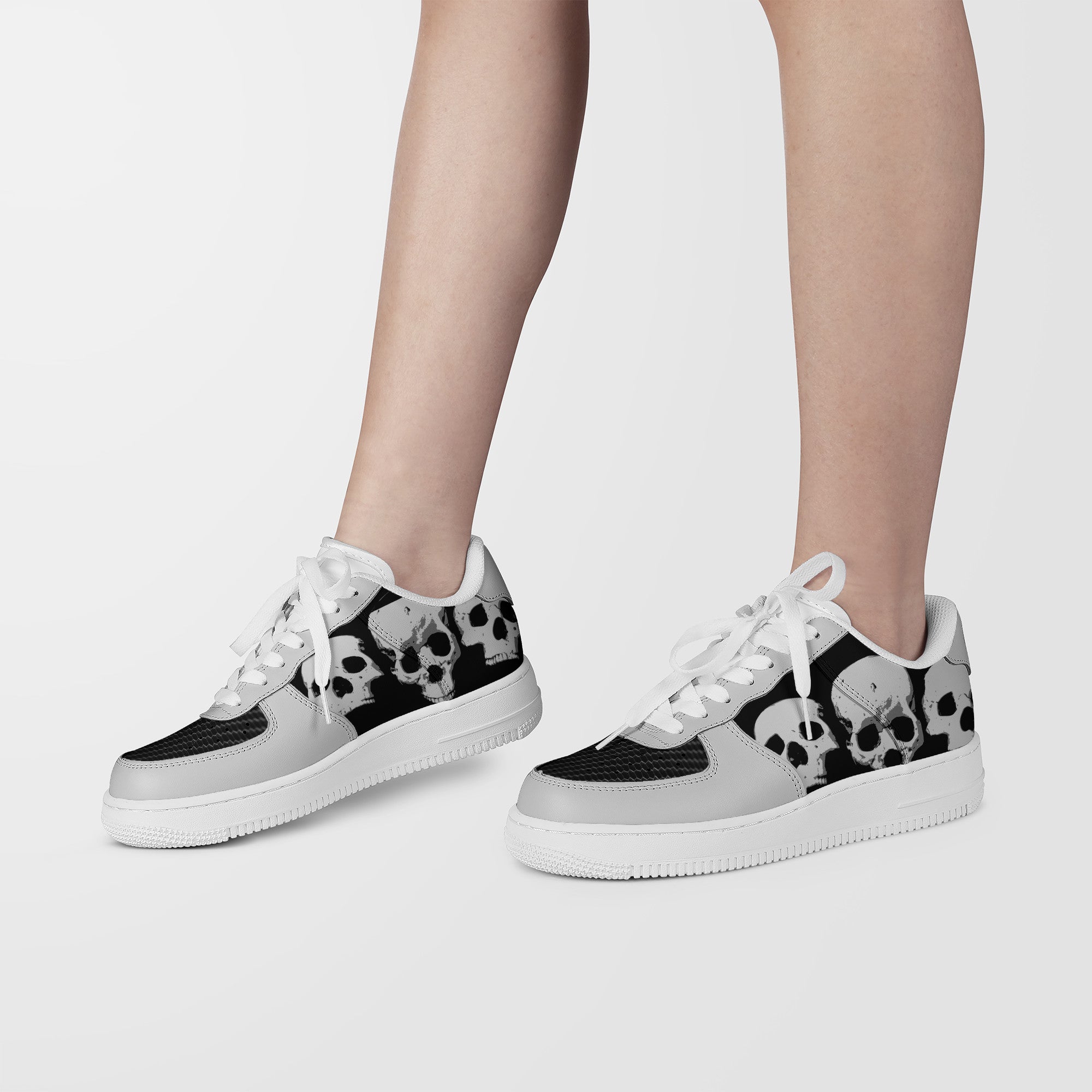 Skull Print Low Top Sneakers | Custom Branded Shoes | Shoe Zero