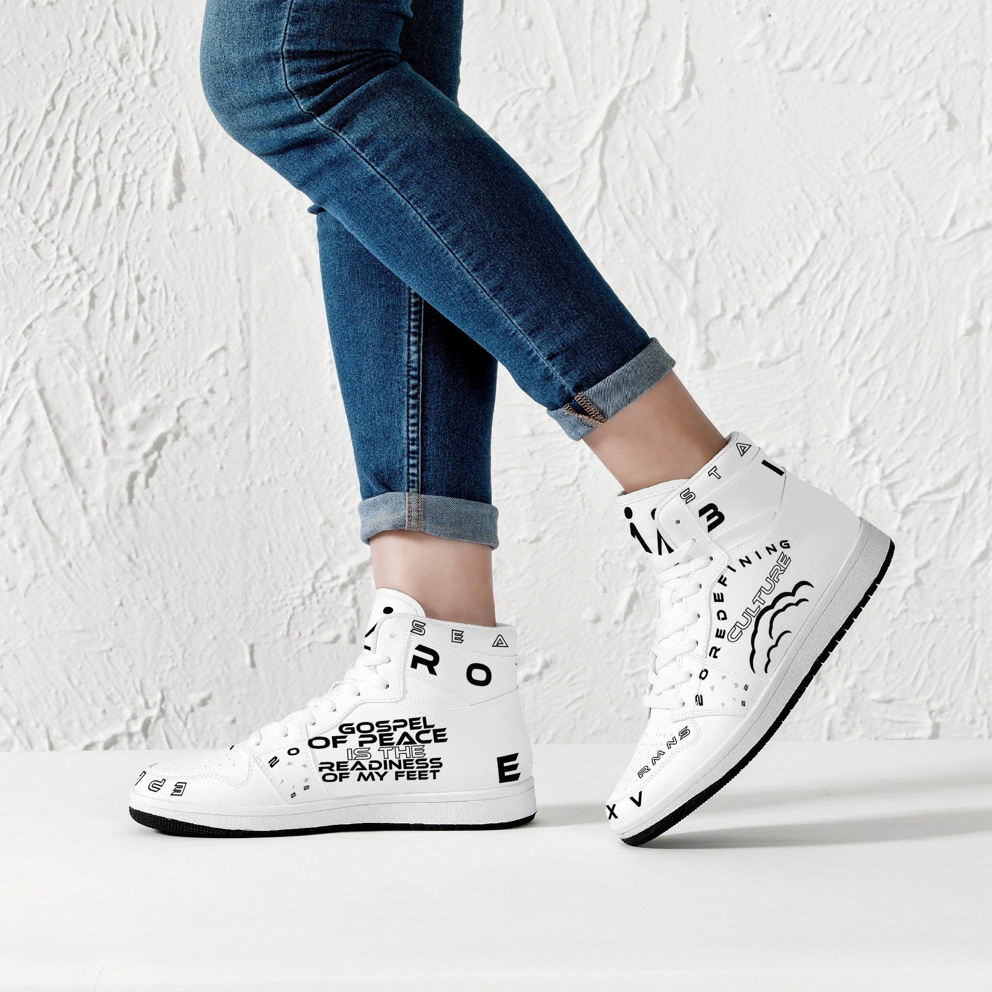 Good News on Good Shoes - White | High Top Customized | Shoe Zero