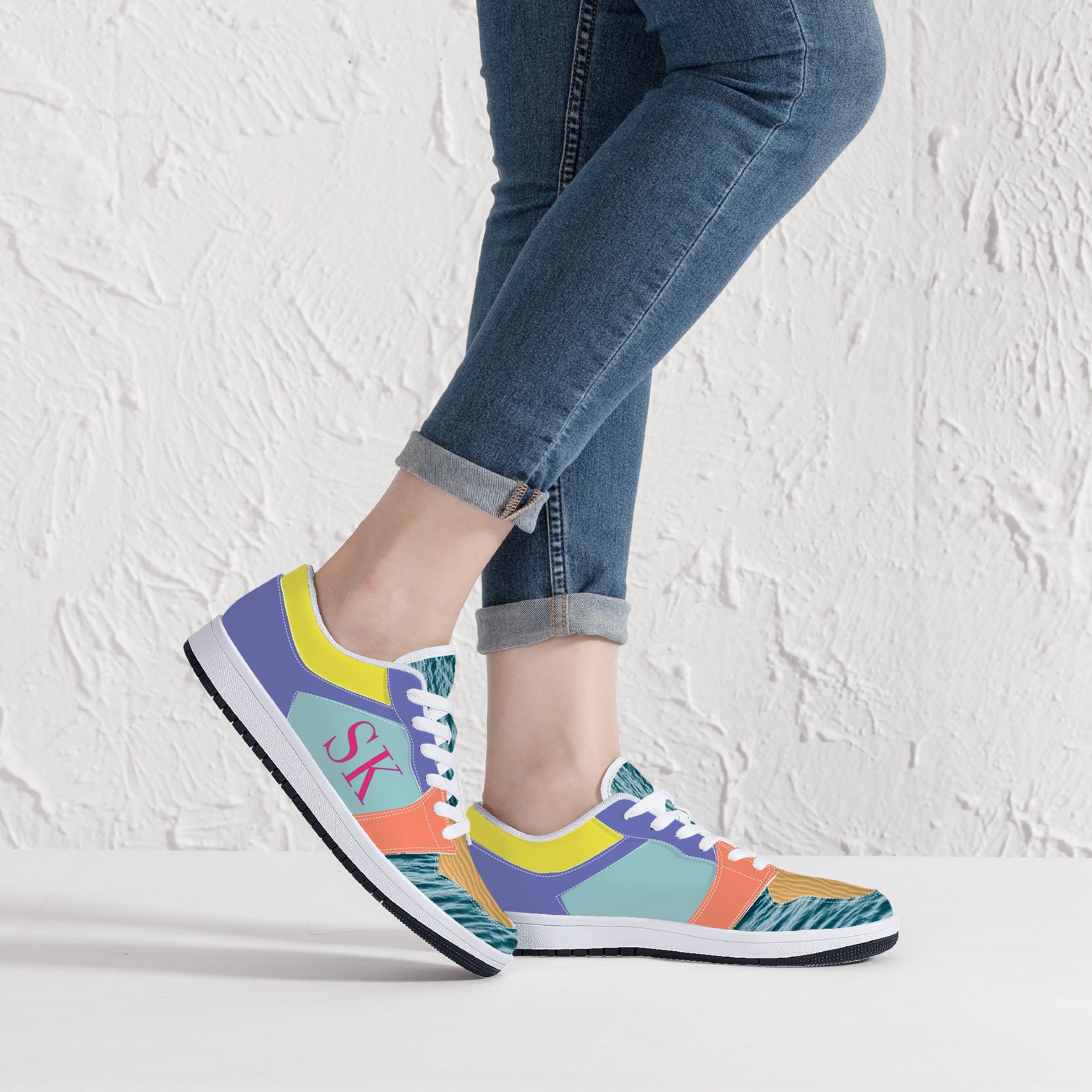 Cole R Customized Low-Top Sneakers - White - Shoe Zero