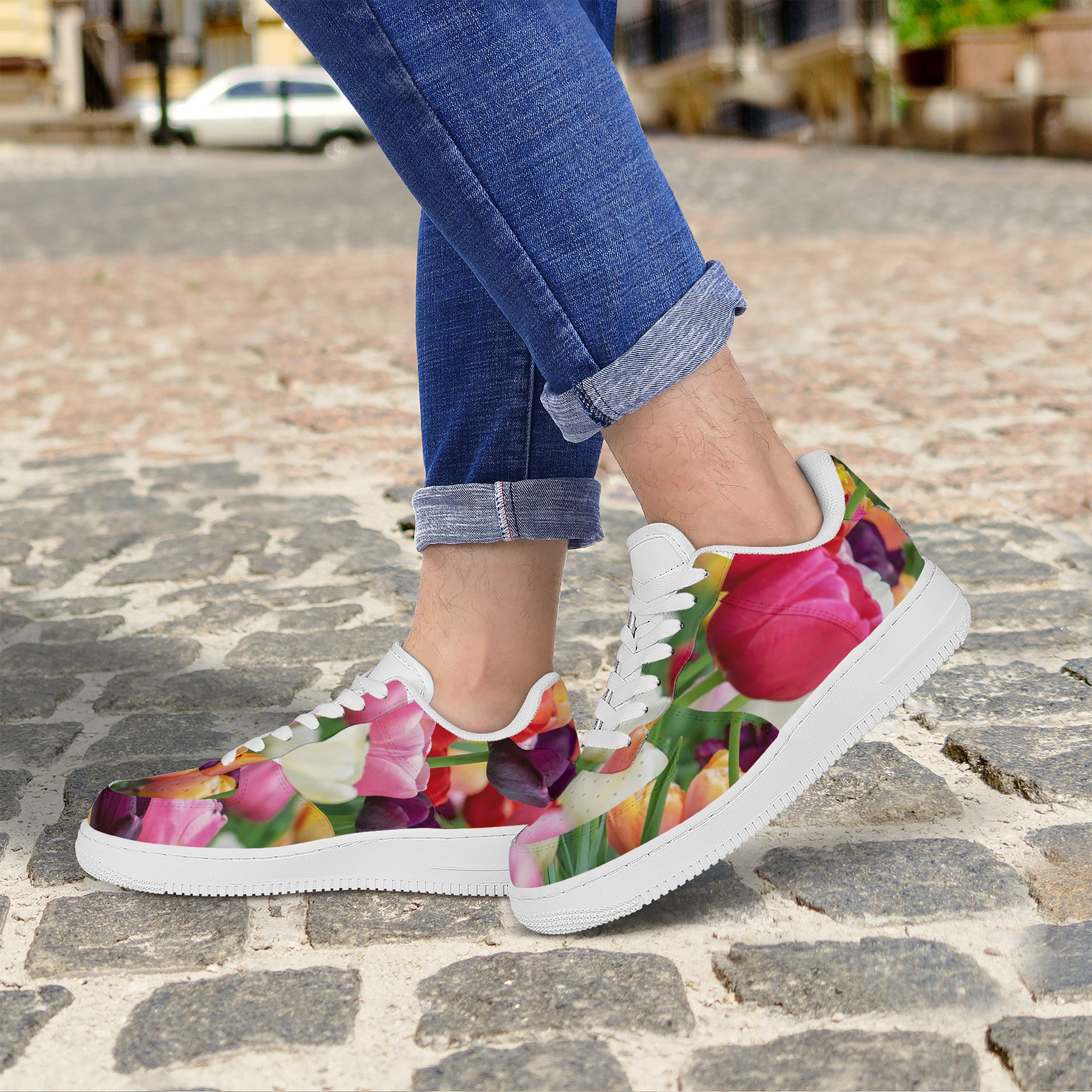 Bokay of Tulips | Low Top Customized | Shoe Zero