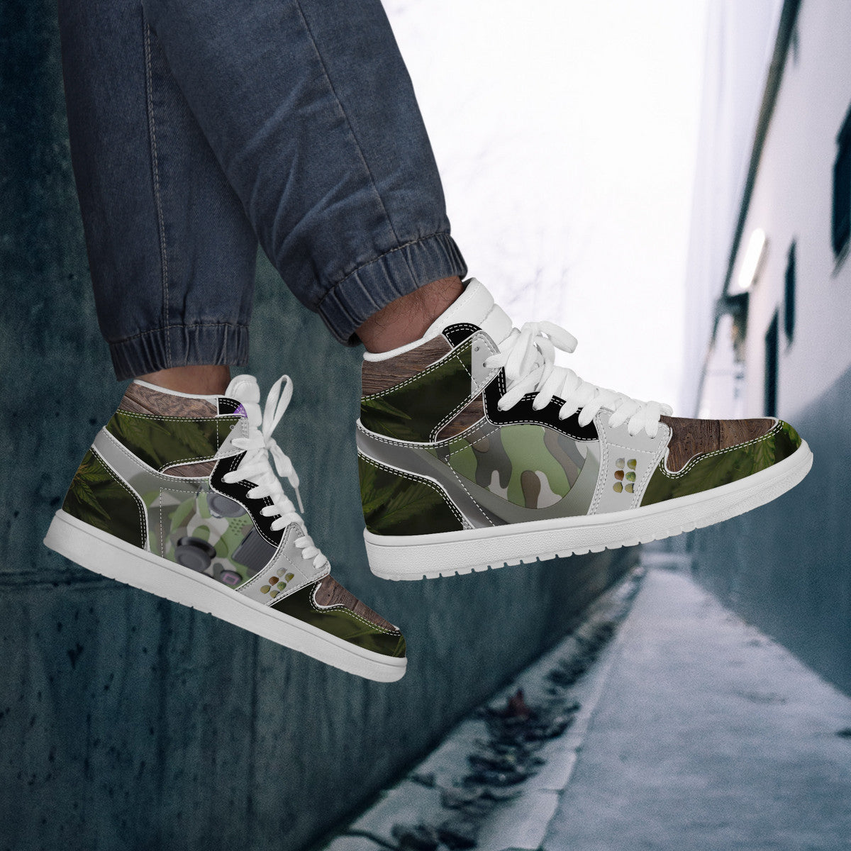 Forest Camo High Tops | Custom Branded Shoes | Shoe Zero