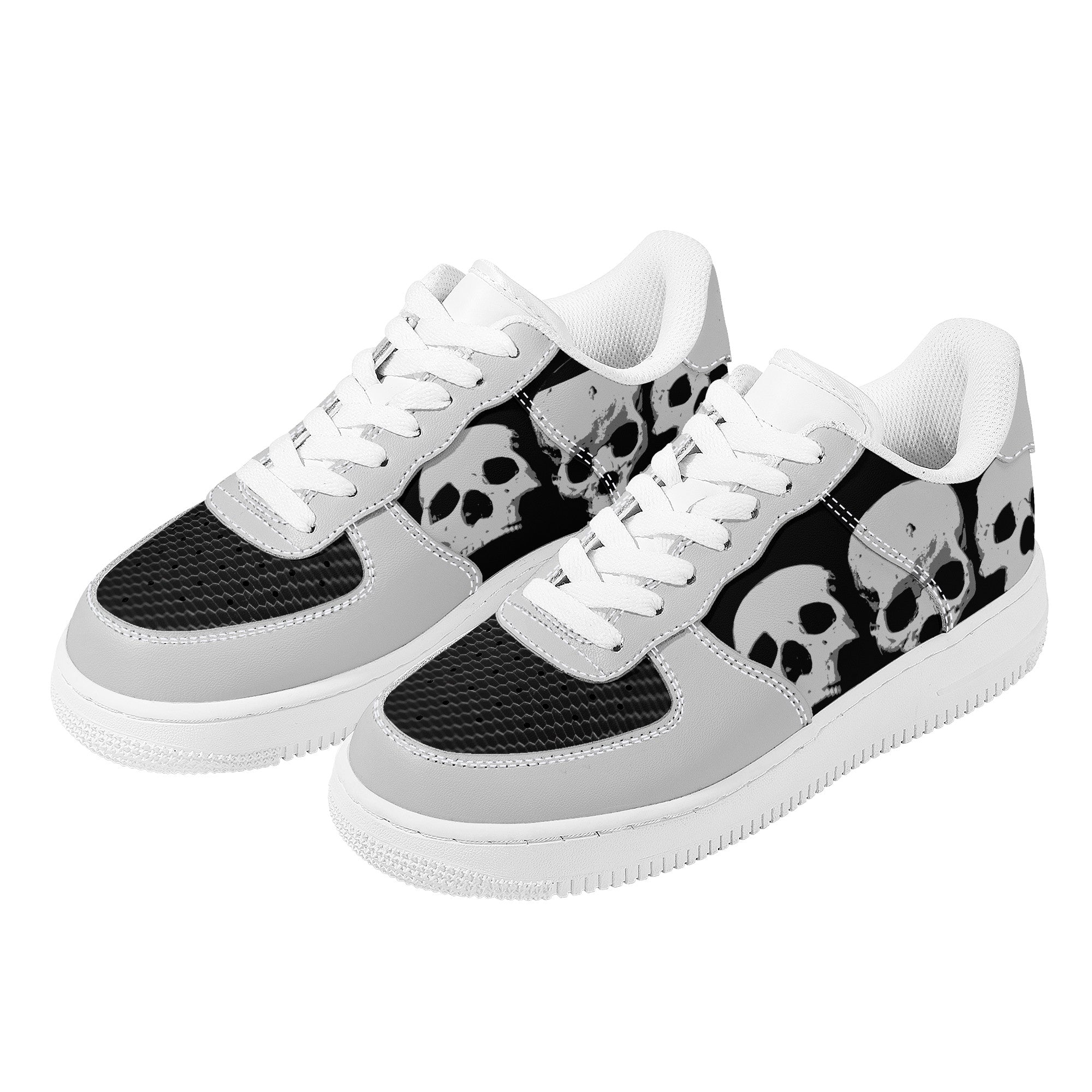 Skull Print Low Top Sneakers | Custom Branded Shoes | Shoe Zero
