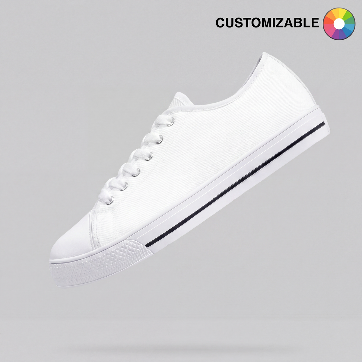 Zero Canvas Low Tops - customizable white canvas sneaker by Shoe Zero