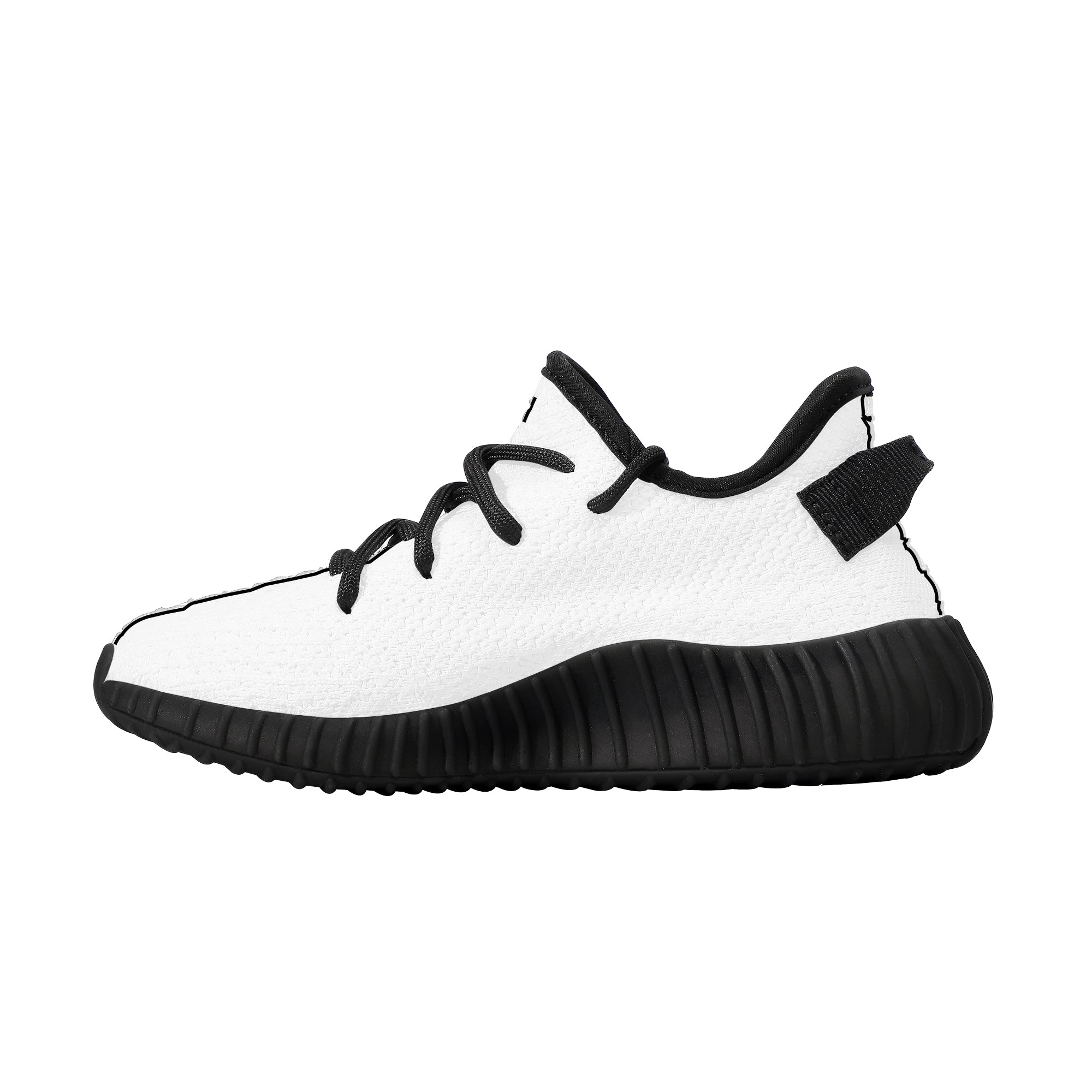 Customizable Kids Mesh Knit Sneaker - Black - Shoe Zero