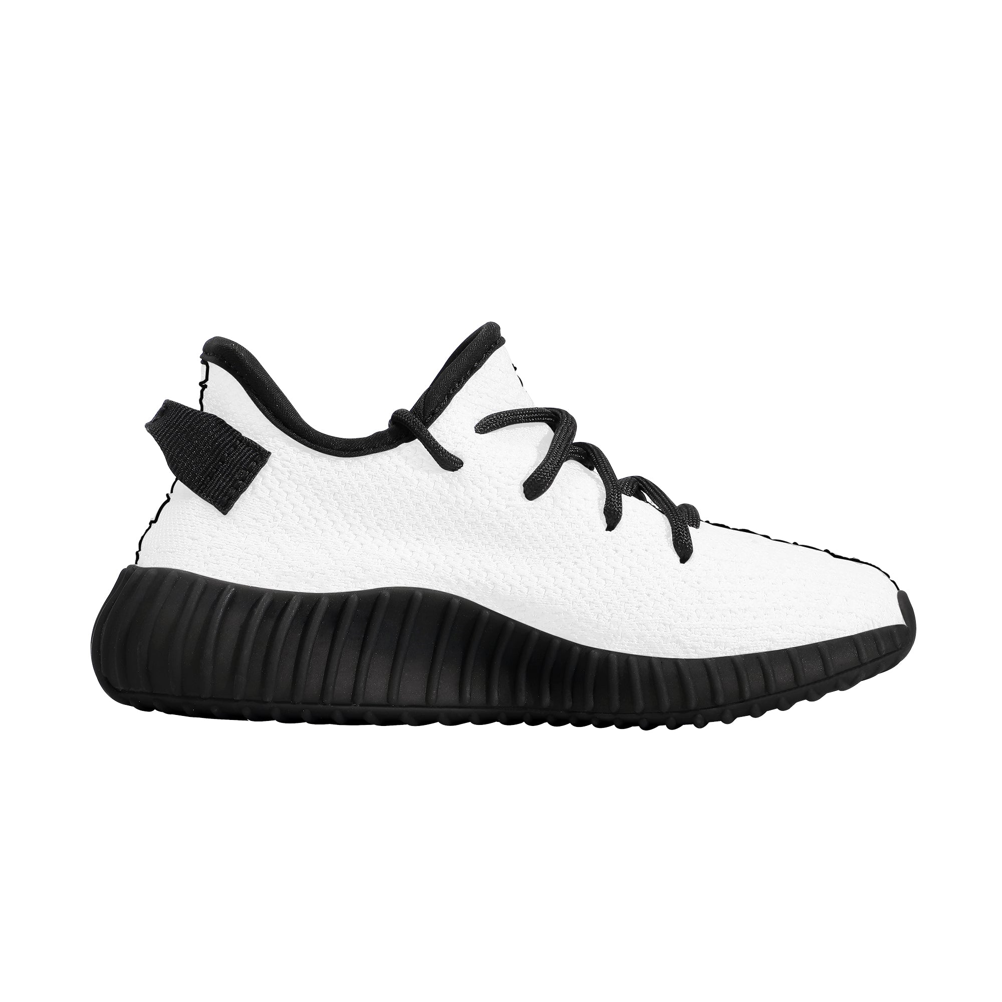 Customizable Kids Mesh Knit Sneaker - Black - Shoe Zero