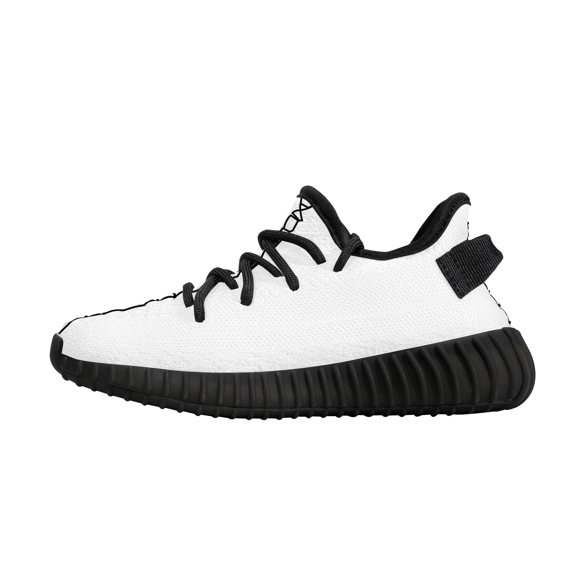 Customizable Kids Mesh Knit Sneaker - Black - Shoe Zero