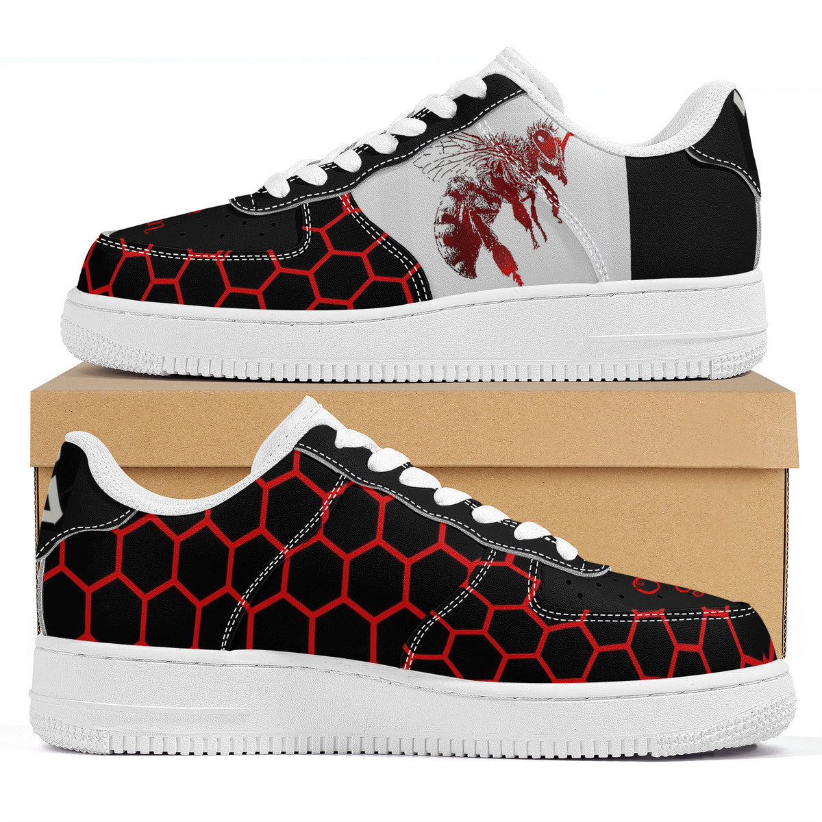 Red Bee Hive | Low Top Sneaker - Shoe Zero