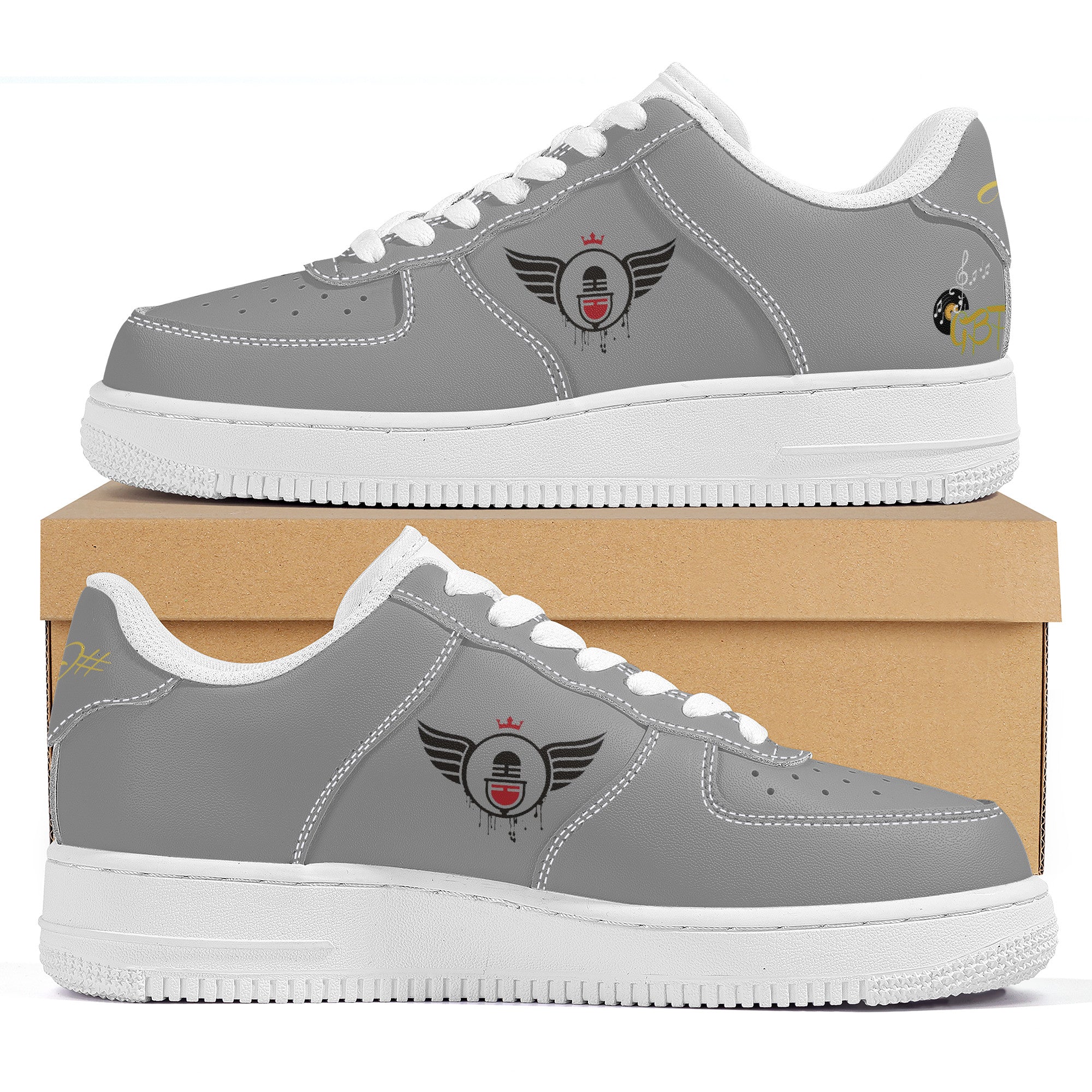 Vision 1 Collection | Basic Grey V2 | Low Top Customized | Shoe Zero