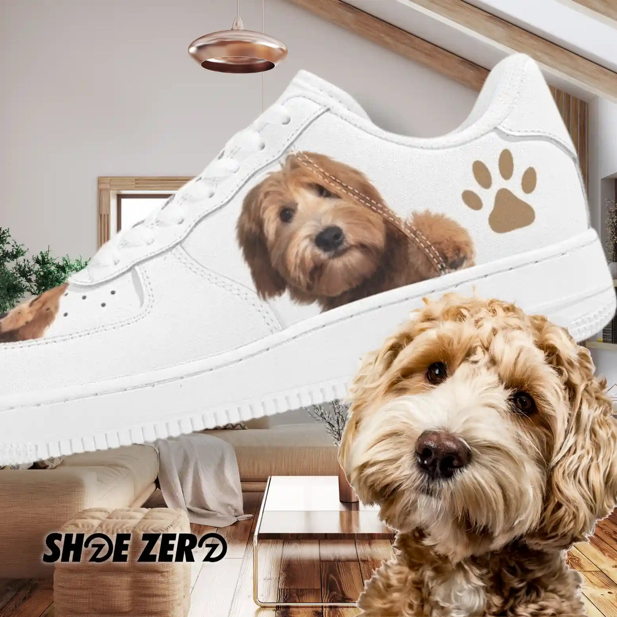 Custom dog print shoes best sale