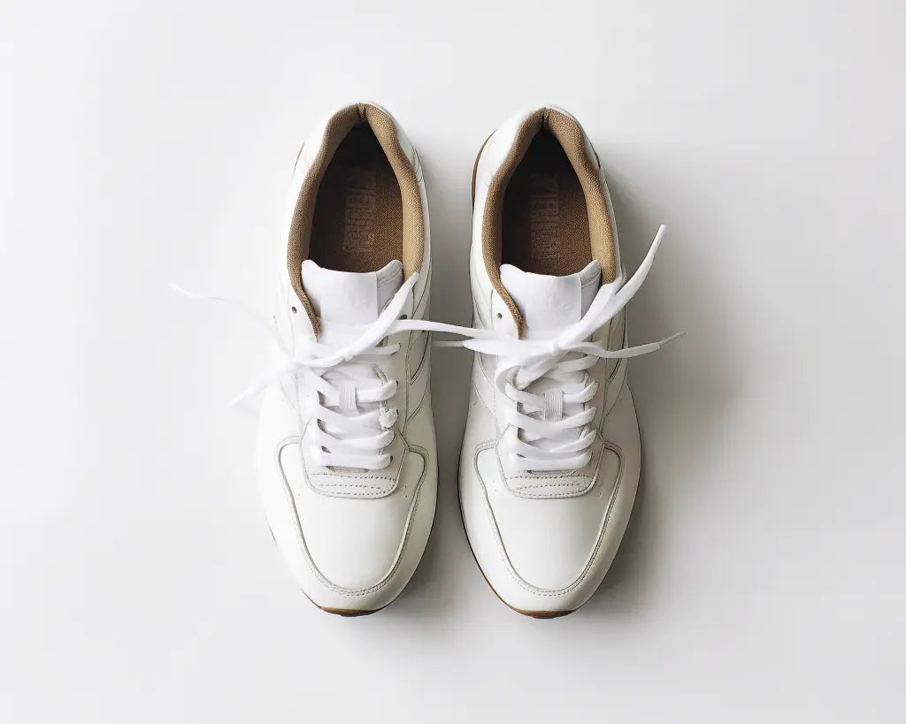 a pair of clean white shoes