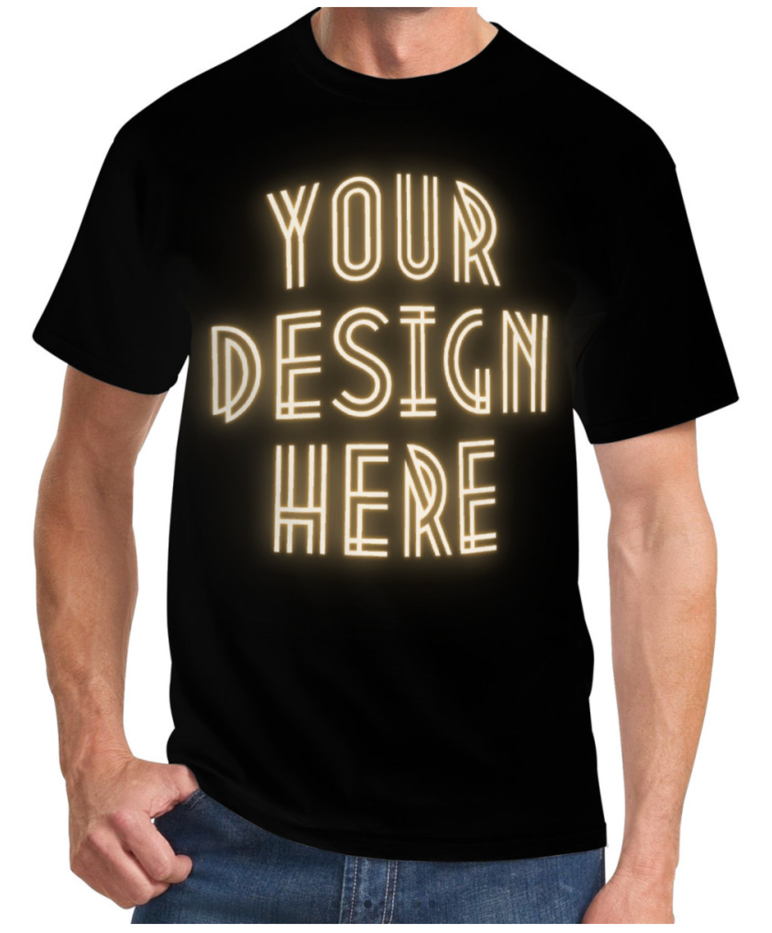 Blank T shirt Customized with Design for Print on Demand service