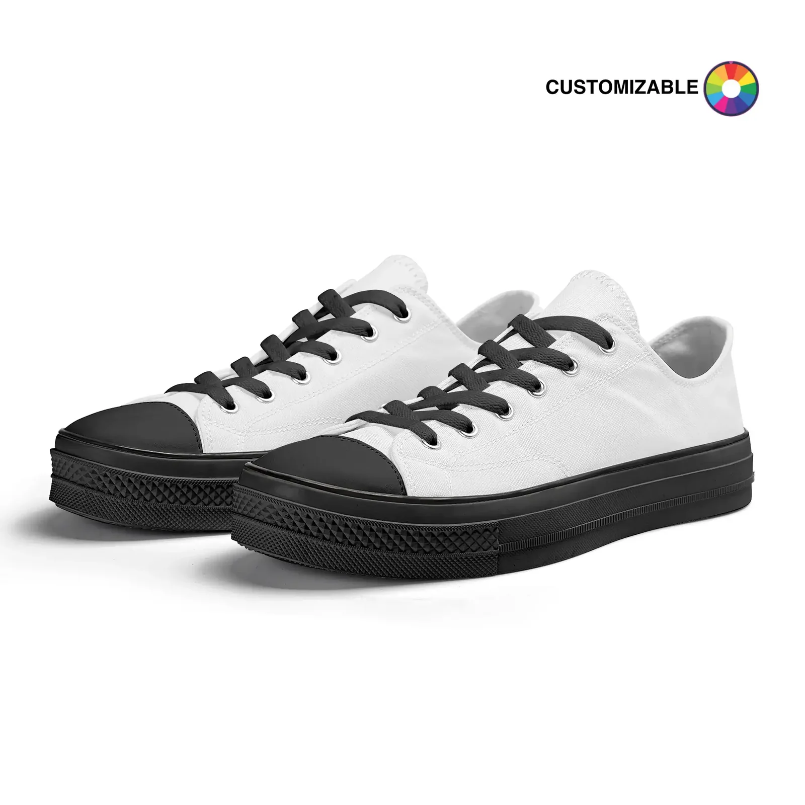 CustomizableBlackLowTopShoeDesignyourownShoeZero 1