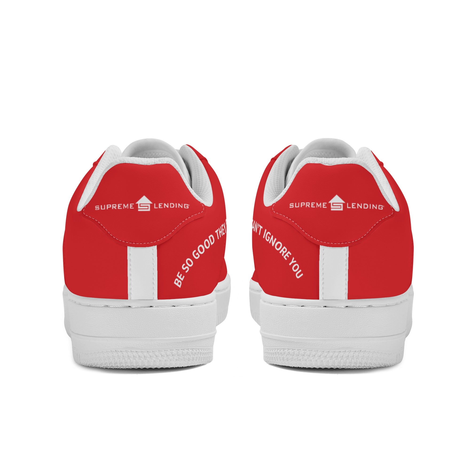 Supreme Lending (RED) | Company Branded Custom Sneakers | Shoe Zero