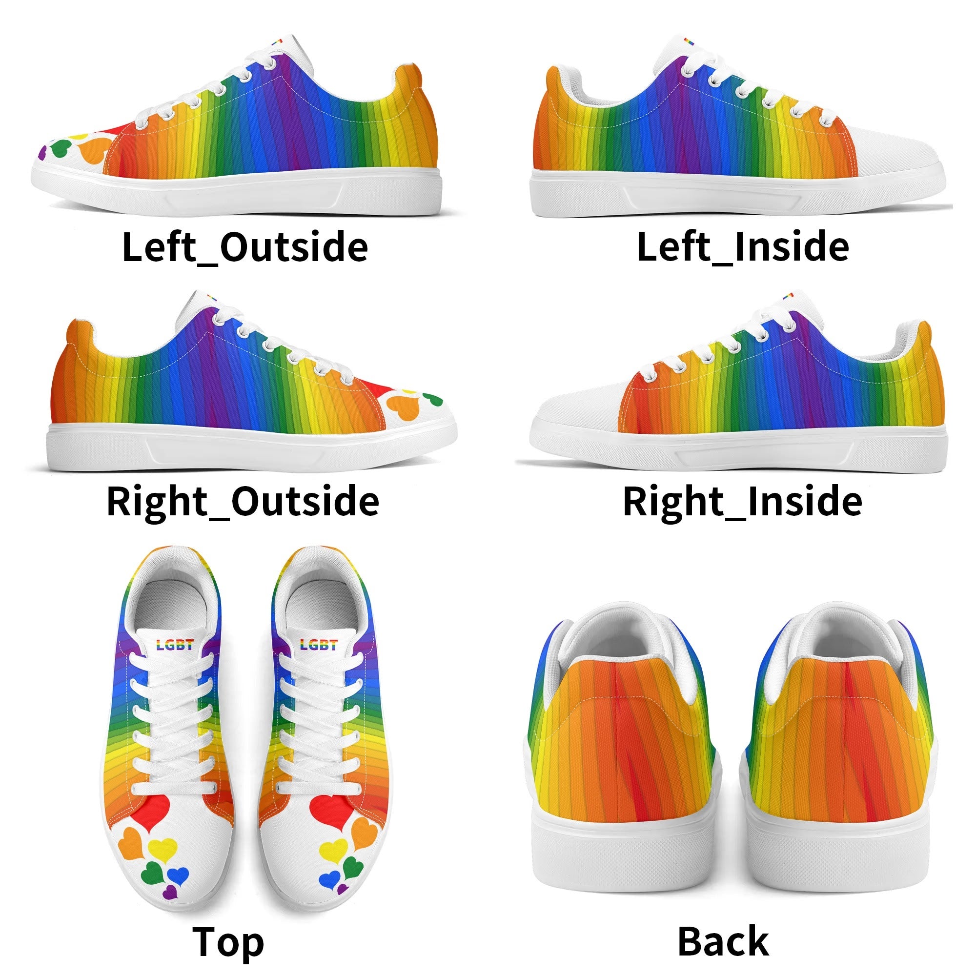 LGBT Hearts | Pride Shoes | Shoe Zero