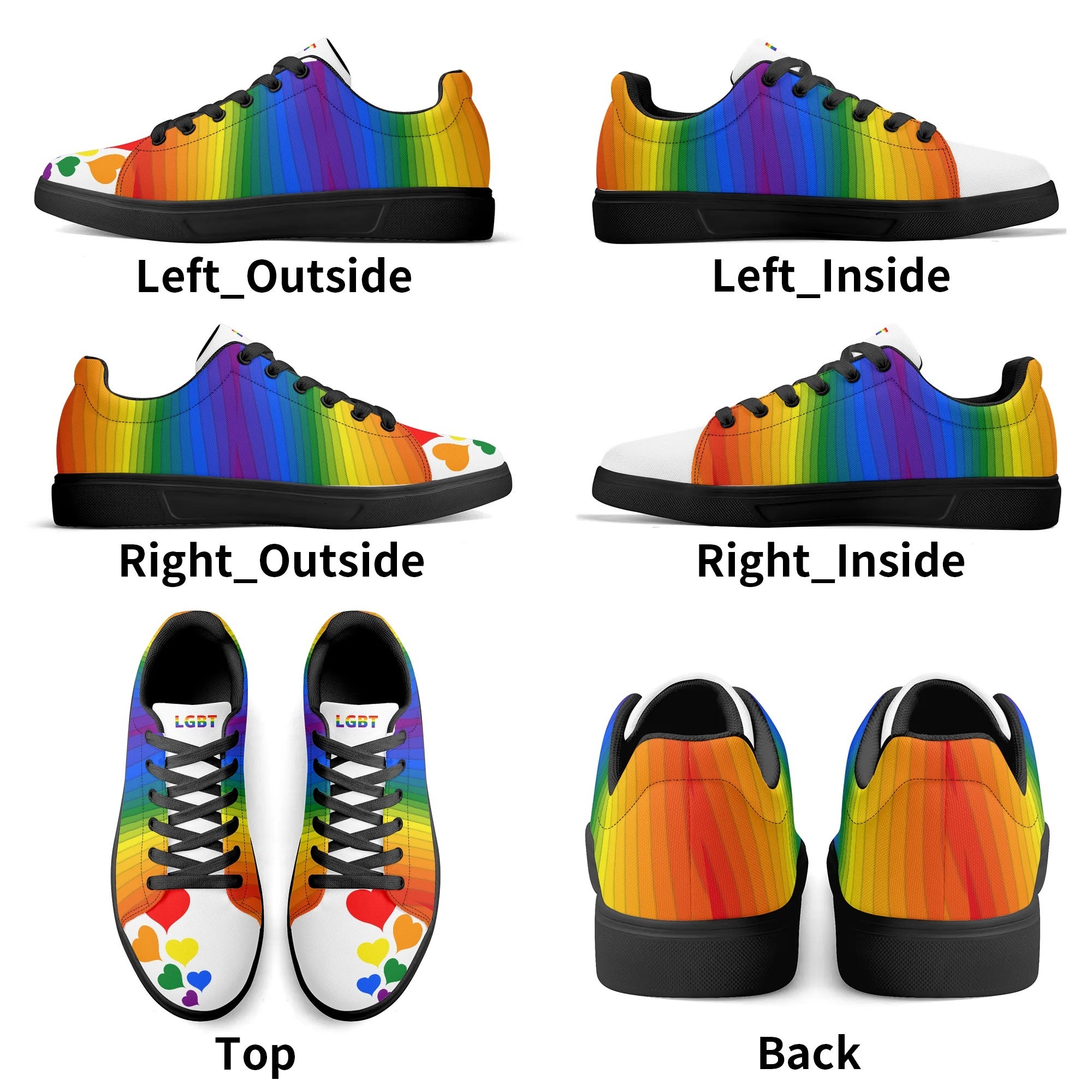 LGBT Hearts | Pride Shoes | Shoe Zero