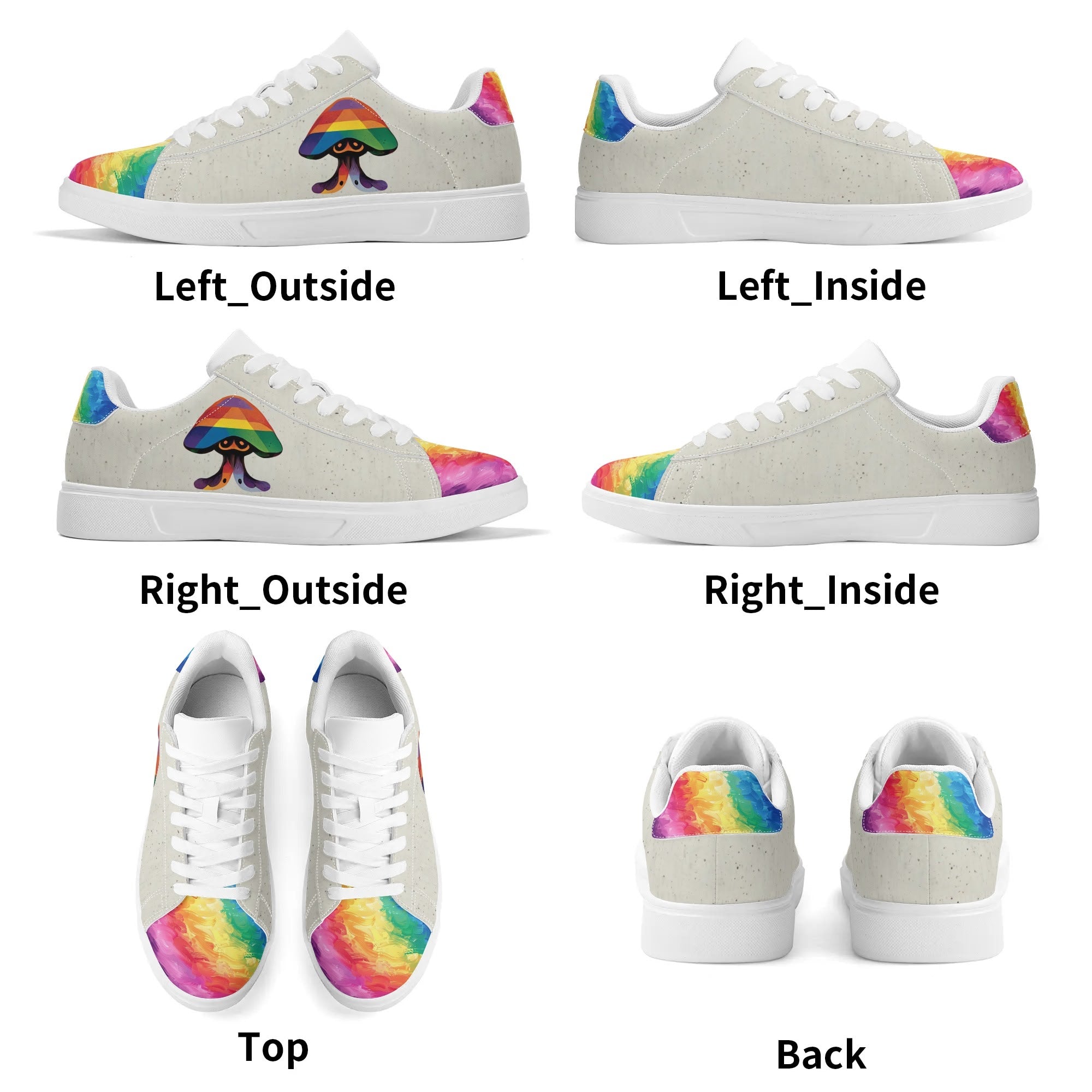 Mushroom Pride | Pride Shoes | Shoe Zero