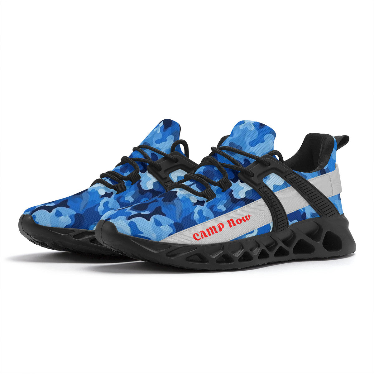 Camp Now - Blue Camo | Customized Shoes | Shoe Zero