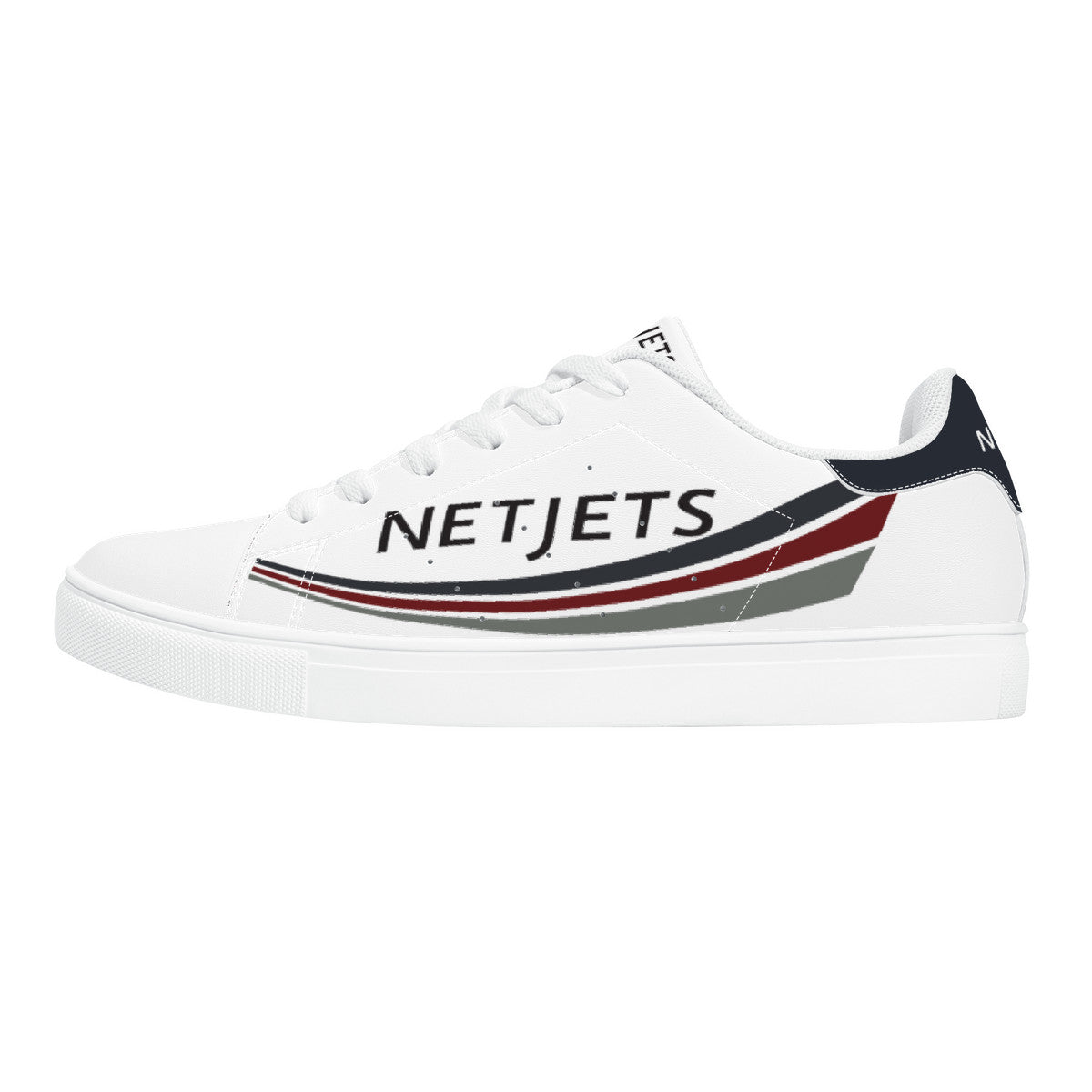Net Jets V3 | Customized Low-Top Synthetic Leather Sneakers - White - Shoe Zero