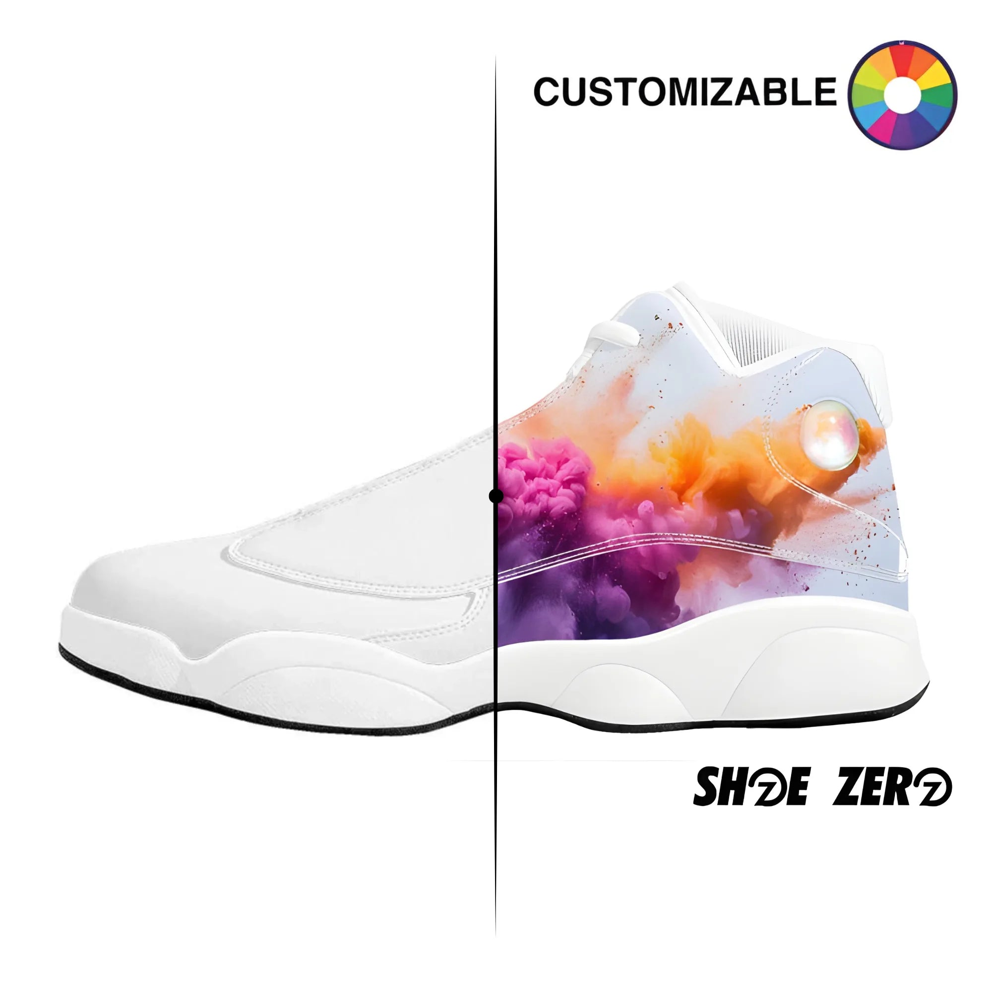 Customizable Basketball Shoes (White)
