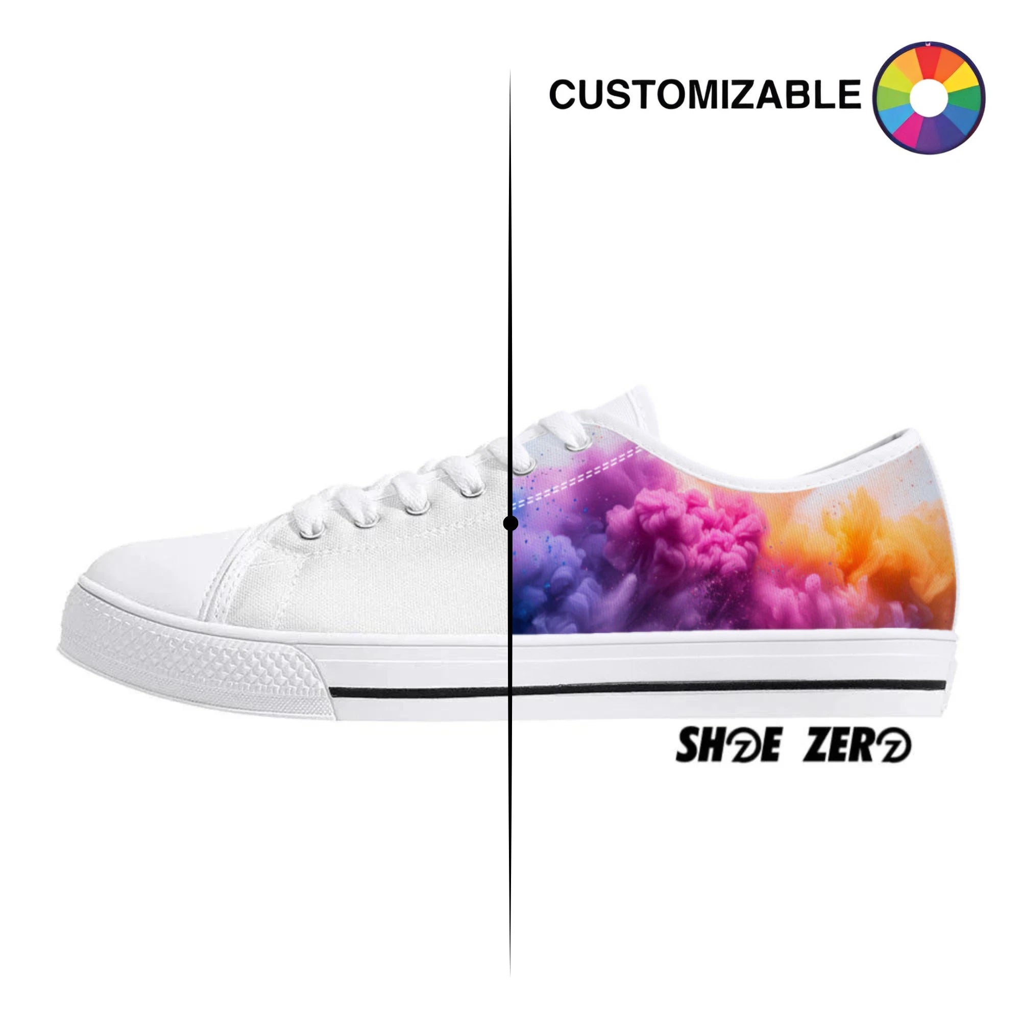 Customizable Canvas Shoes (White Rubber Outsole) Low Top