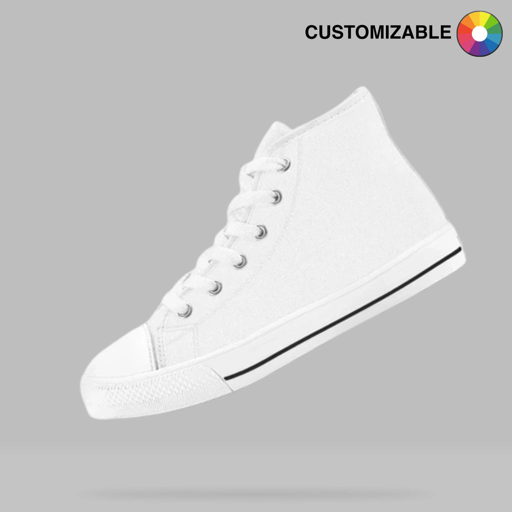 スニーカー ASCLO White Canvas (High) 80's Aprés Ski Women's high top canvas shoes abstract