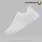 zero running shoes floating three-quarter white