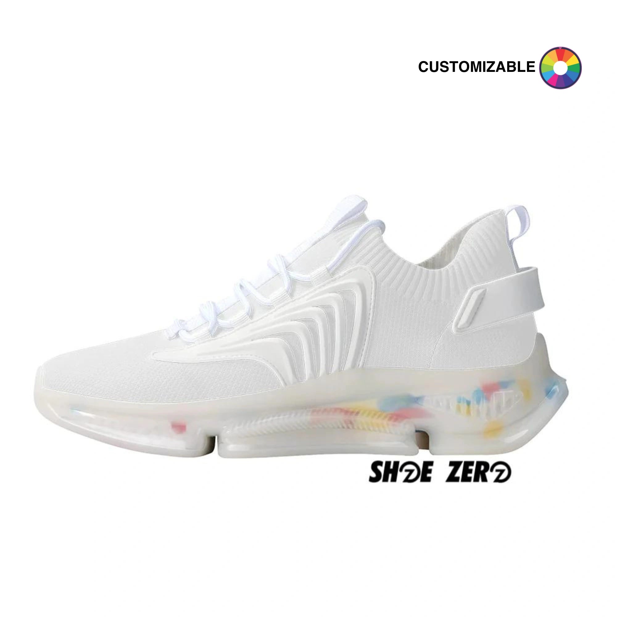 Customizable Air Heel React Running Shoes White Design your own Shoe Zero