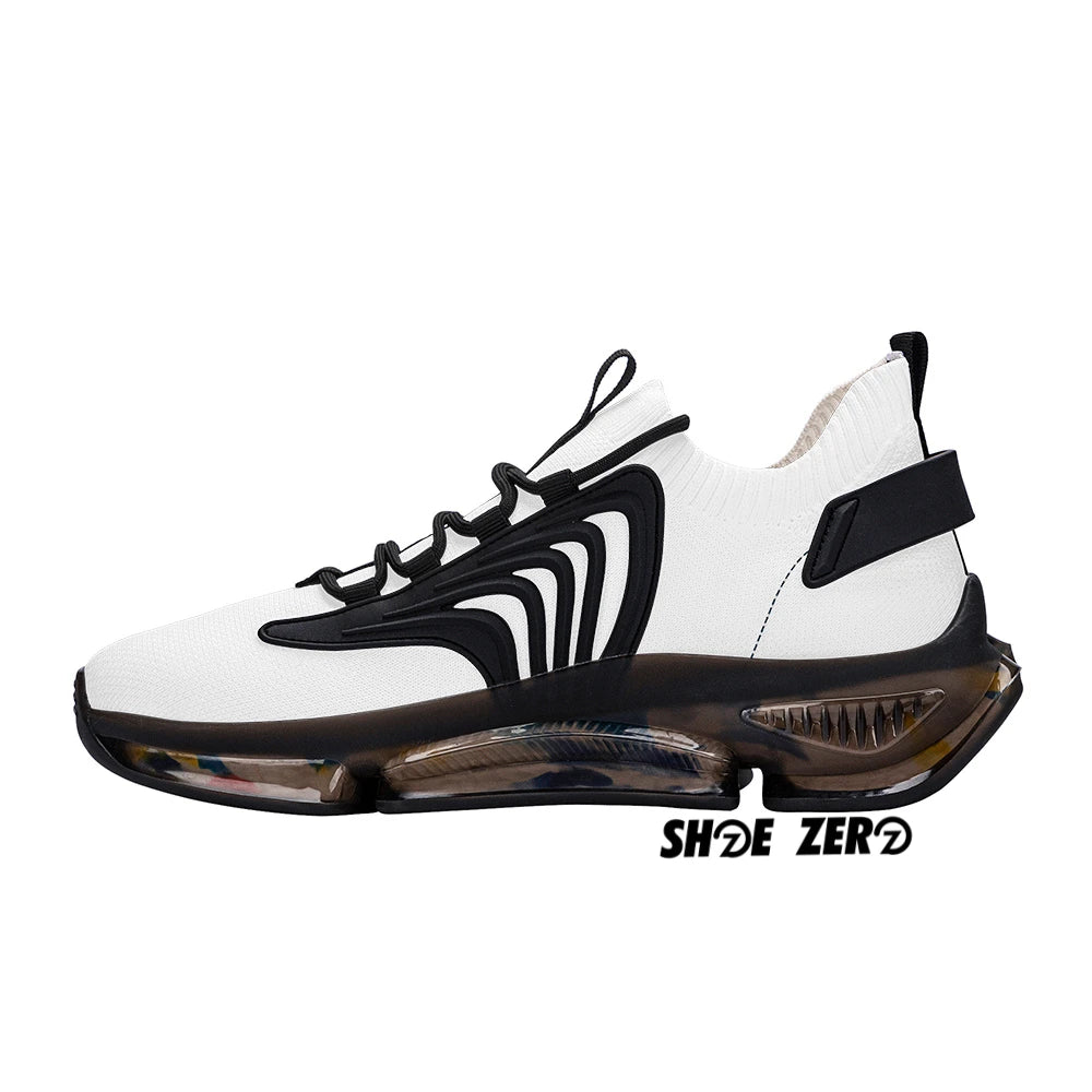 Customizable Black Air Zero React Sneakers ShoeZero