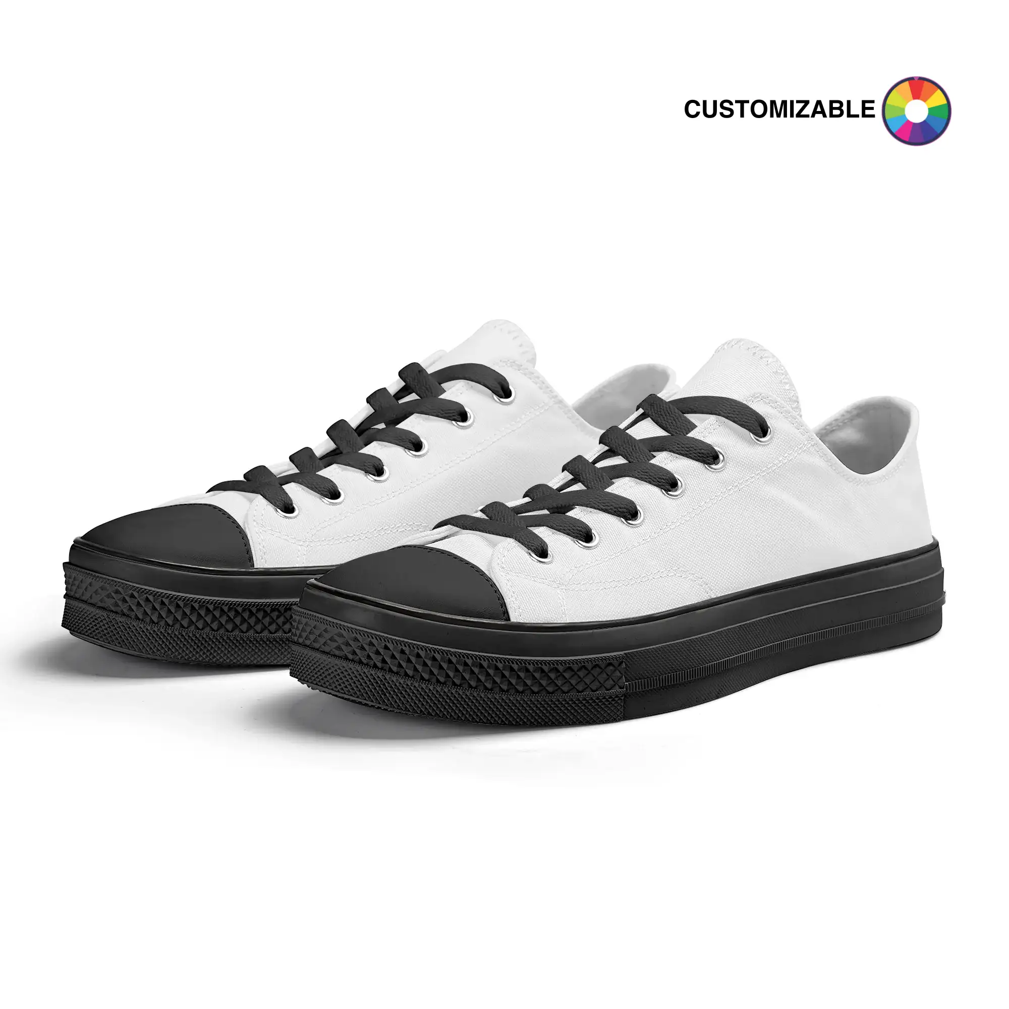 Customizable Black Low Top Shoe