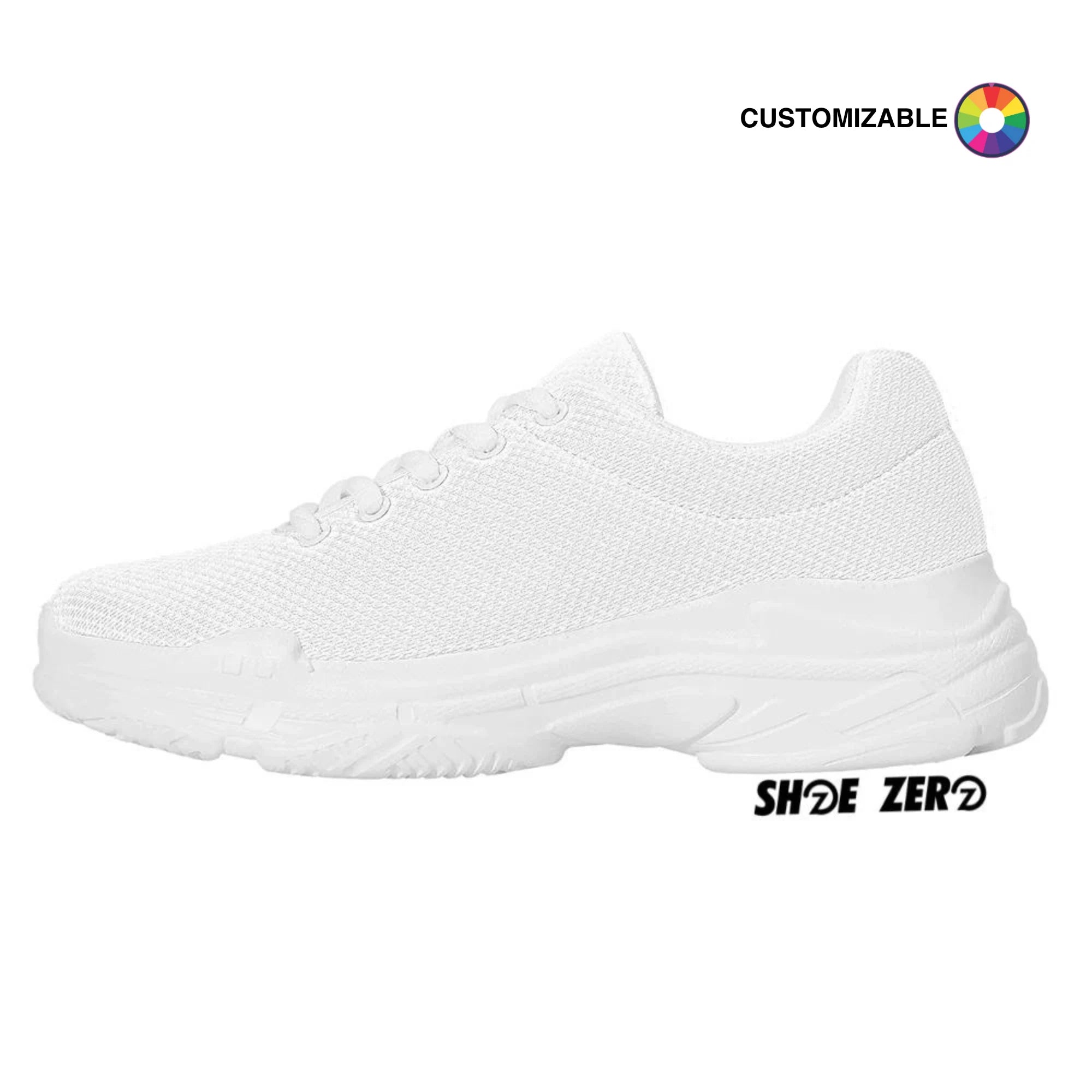 Customizable Chunky Sneakers (White) | Design your own | Shoe Zero