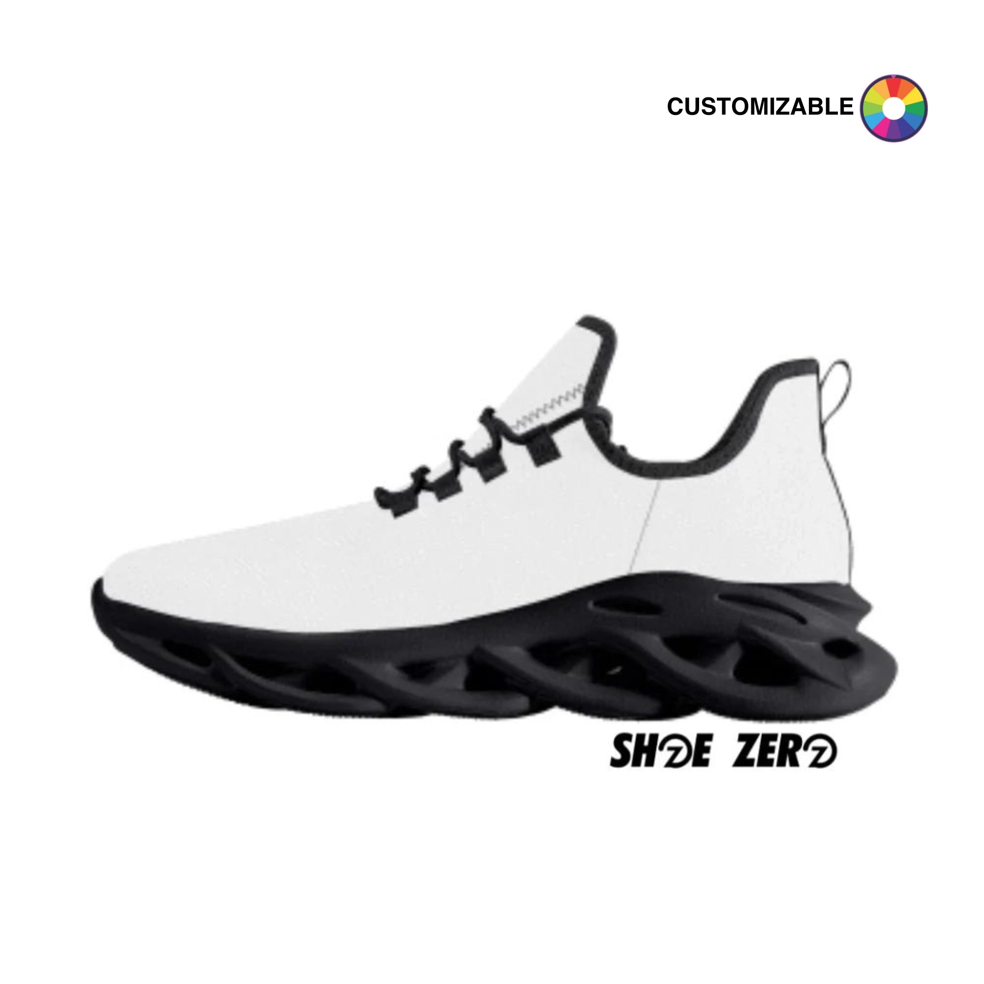 Customizable Flex Control Sneaker (Black) | Design your own | Shoe Zero