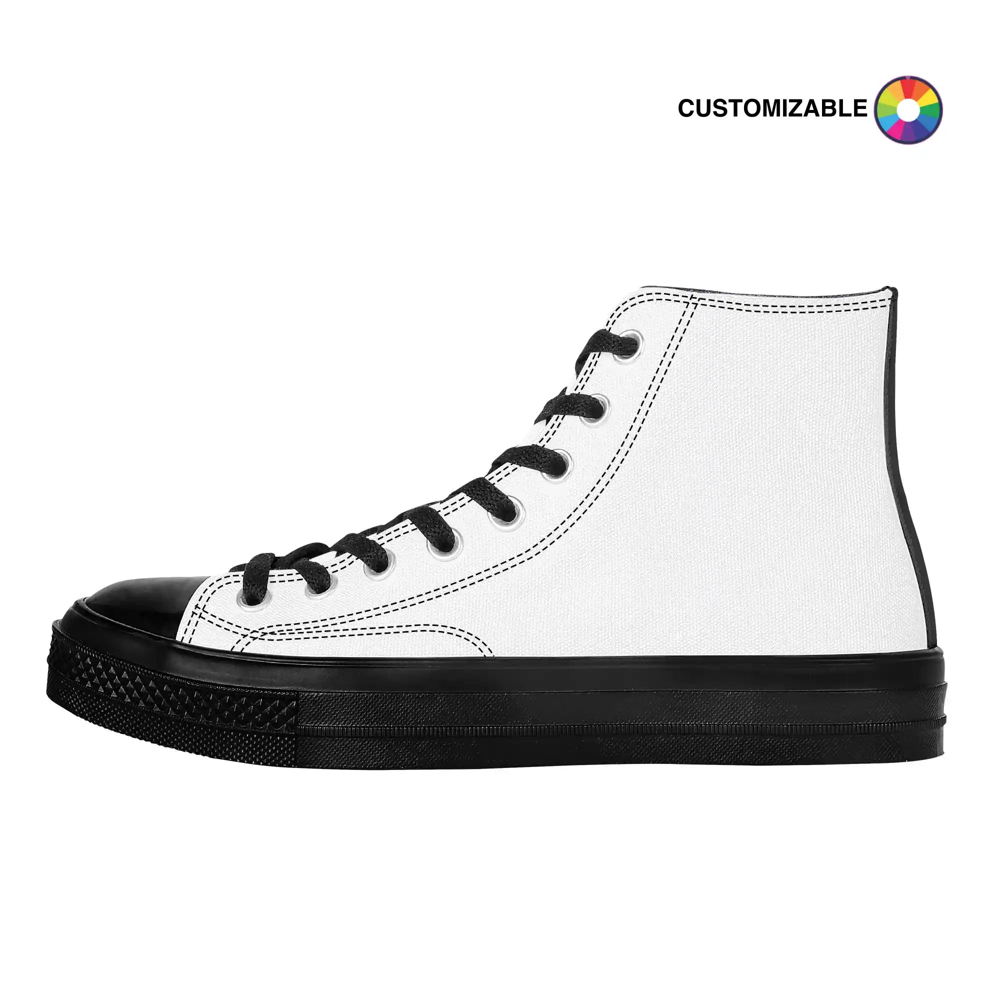 Customizable High Top - Black Sole | Design your own | Shoe Zero