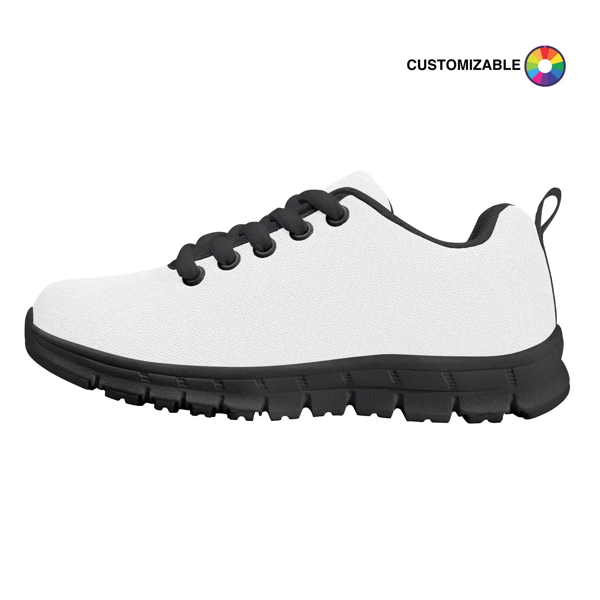 Customizable Kids Running Shoes - Black | Design your own | Shoe Zero