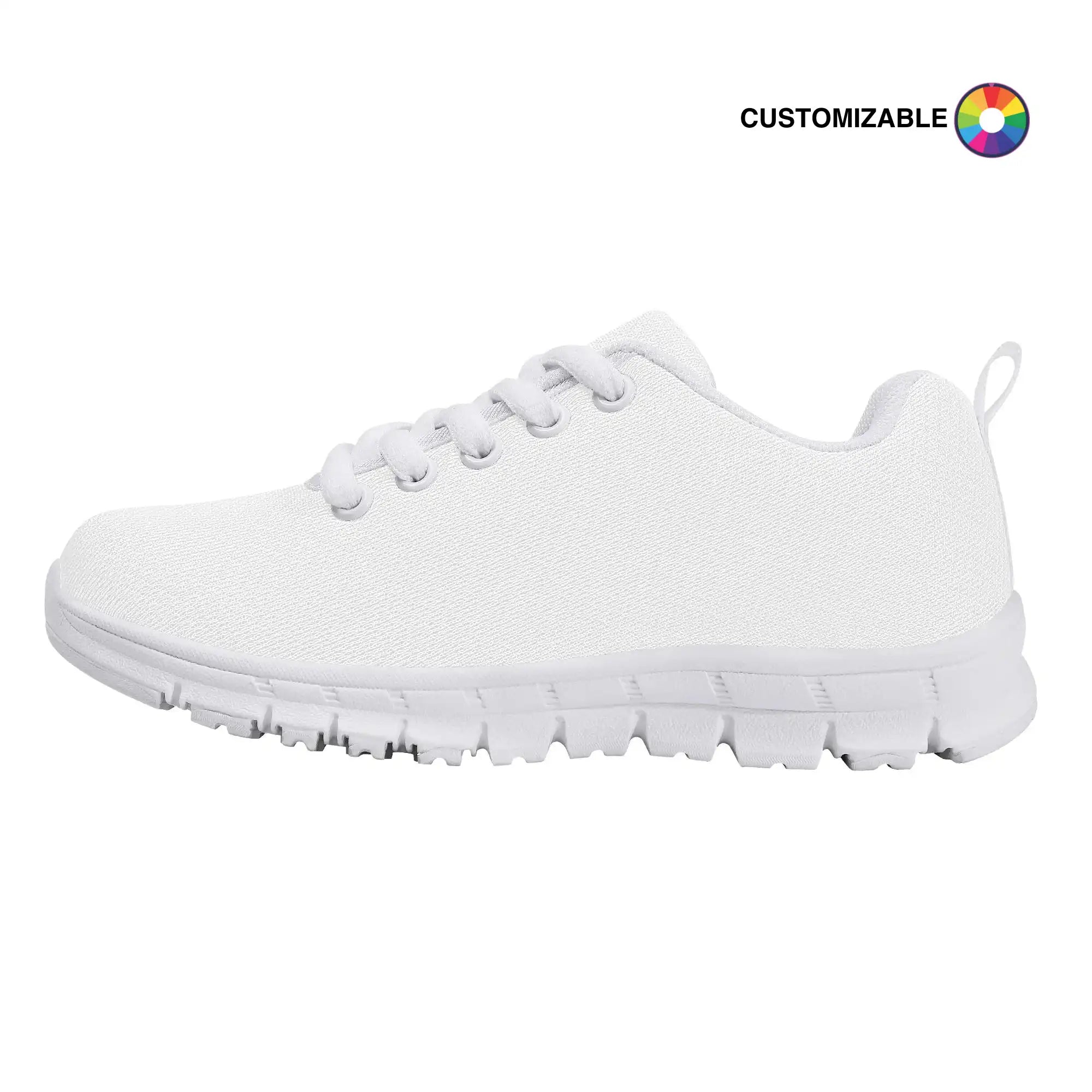 Customizable Kids Running Shoes - White | Design your own | Shoe Zero