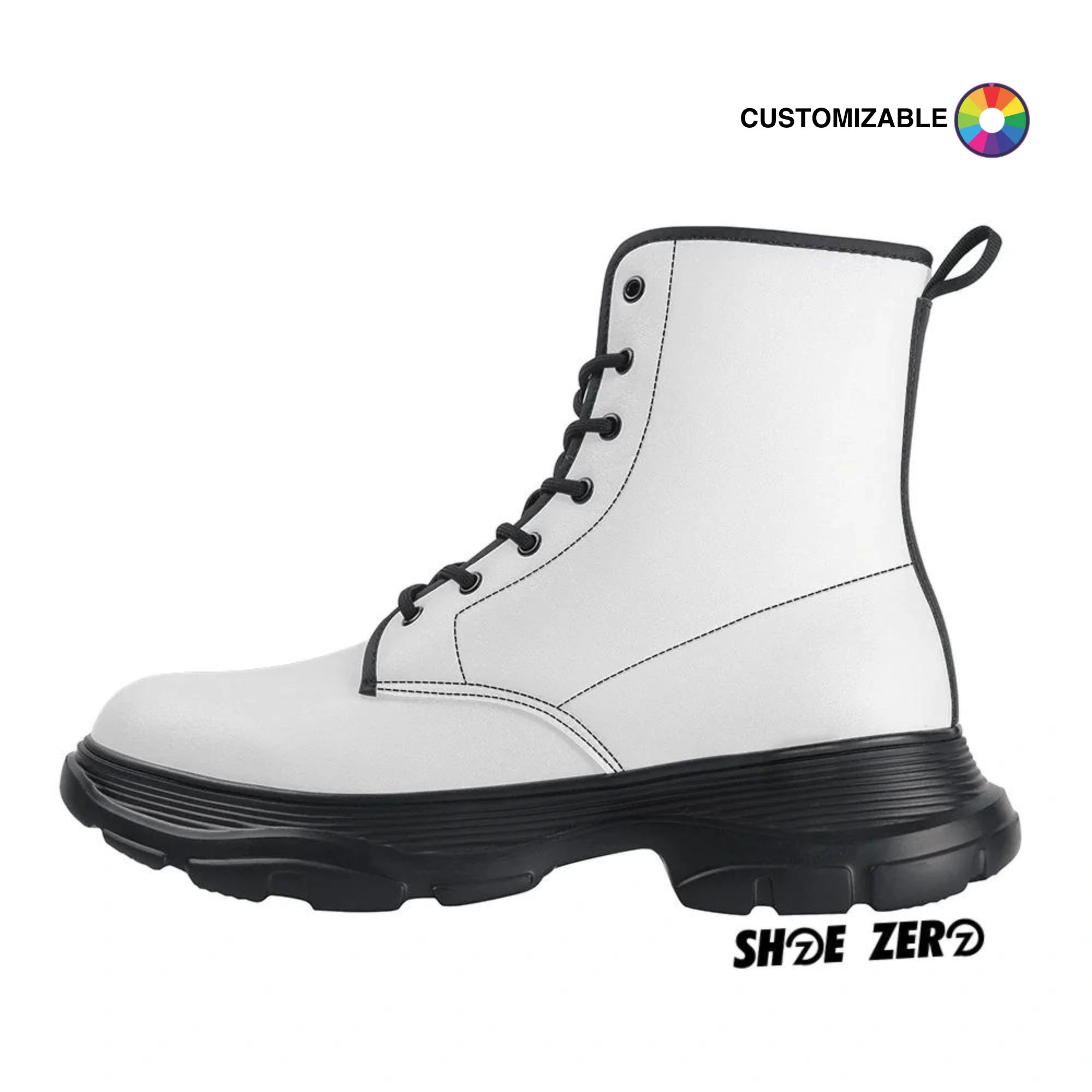 Customizable Leather Chunky Boots | Design your own | Shoe Zero