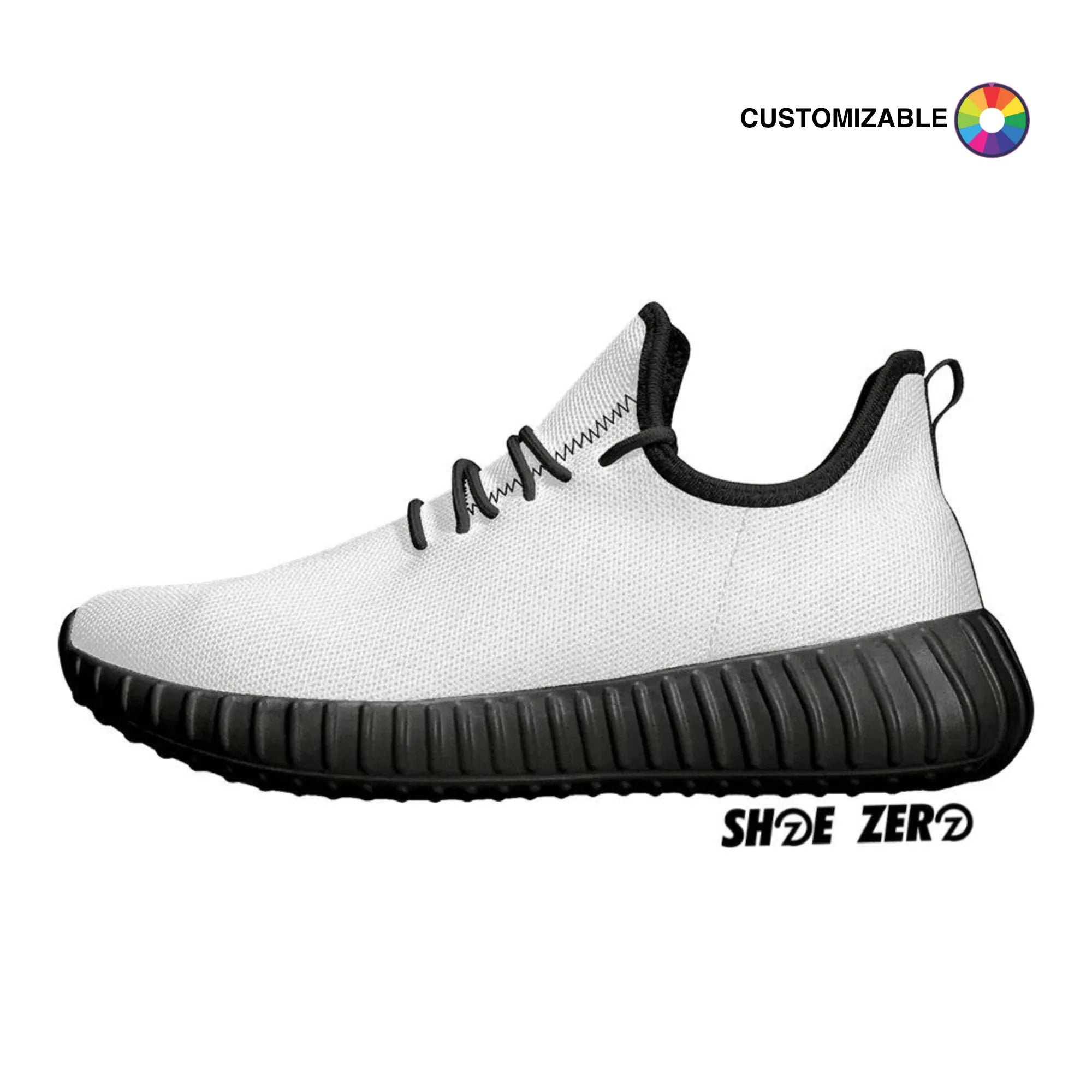 Customizable Mesh Knit Sneakers (Black) | Design your own | Shoe Zero