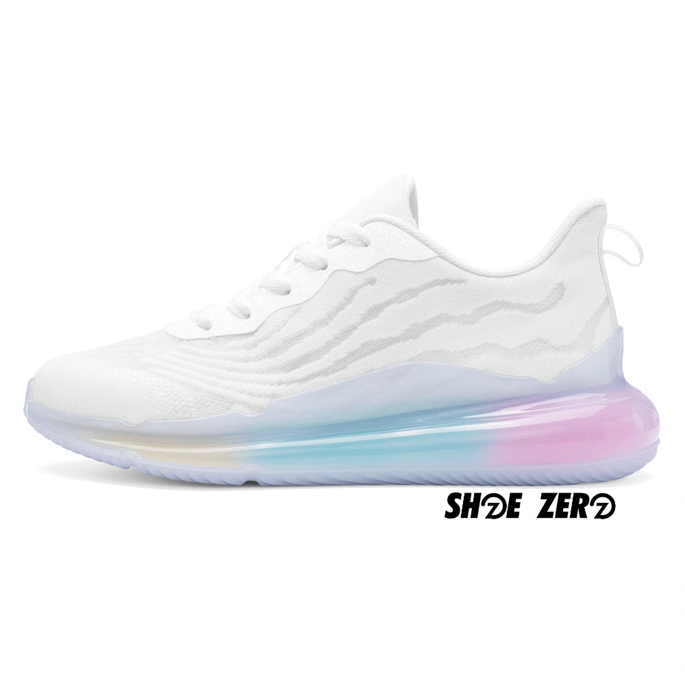 Customizable Rainbow Atmospheric Cushion Running Shoes - Left Outside part of the shoe
